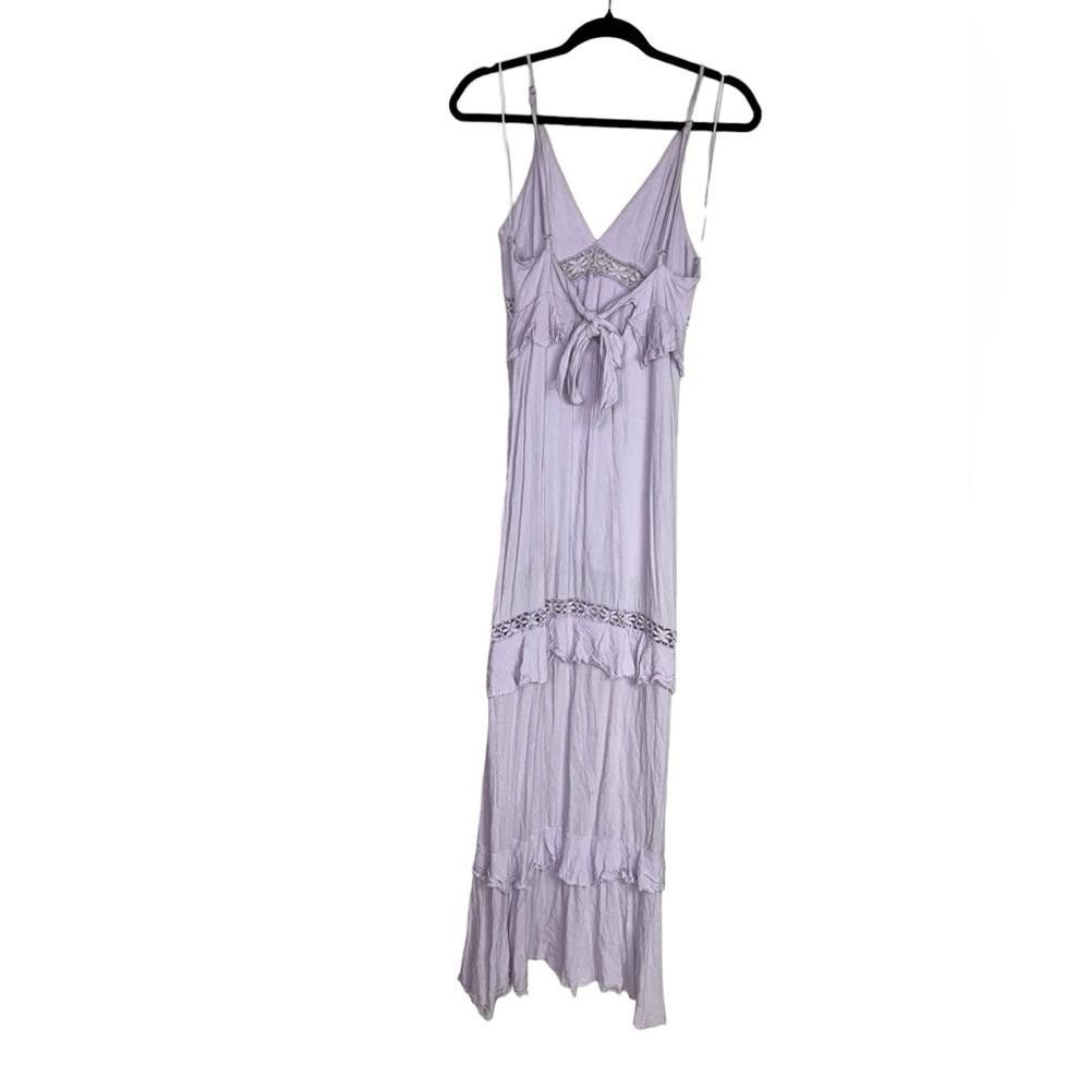 Designer Cotton Candy l Lilic Front Slit Crochet Maxi Dress Small Size S / US 4 / IT 40 - 2 Thumbnail