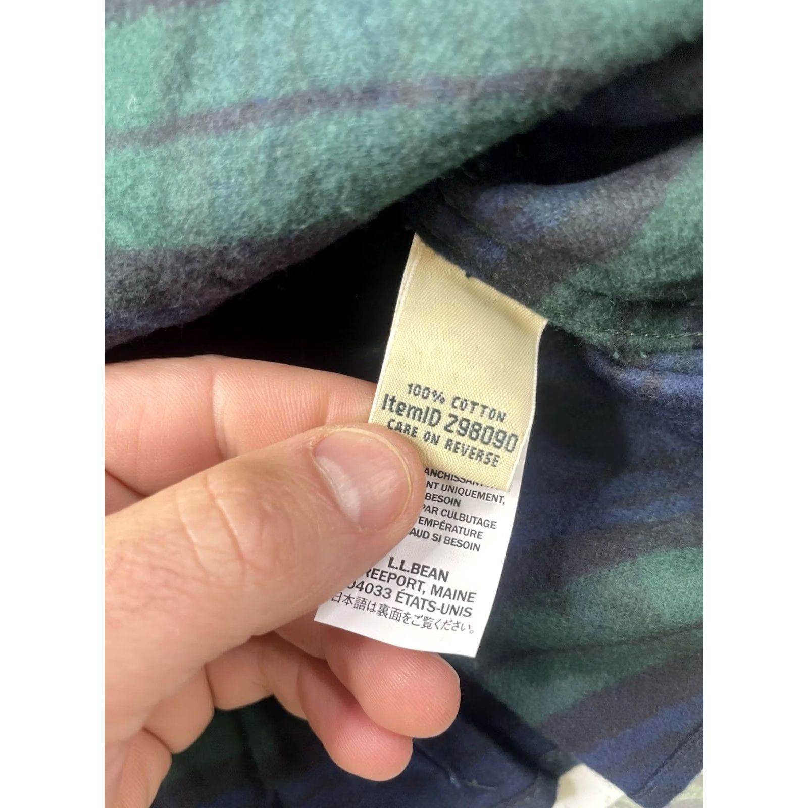 Vintage LL Bean Flannel Shirt WomenS XL Black Watch Tartan Plaid Slightly Fit Size XL / US 12-14 / IT 48-50 - 7 Thumbnail