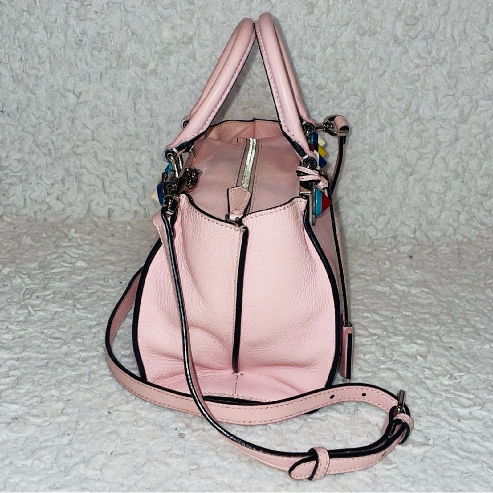 Fendi Fendi 3Jours Flowerland Mini Tote Pink Crossbody Size ONE SIZE - 6 Thumbnail