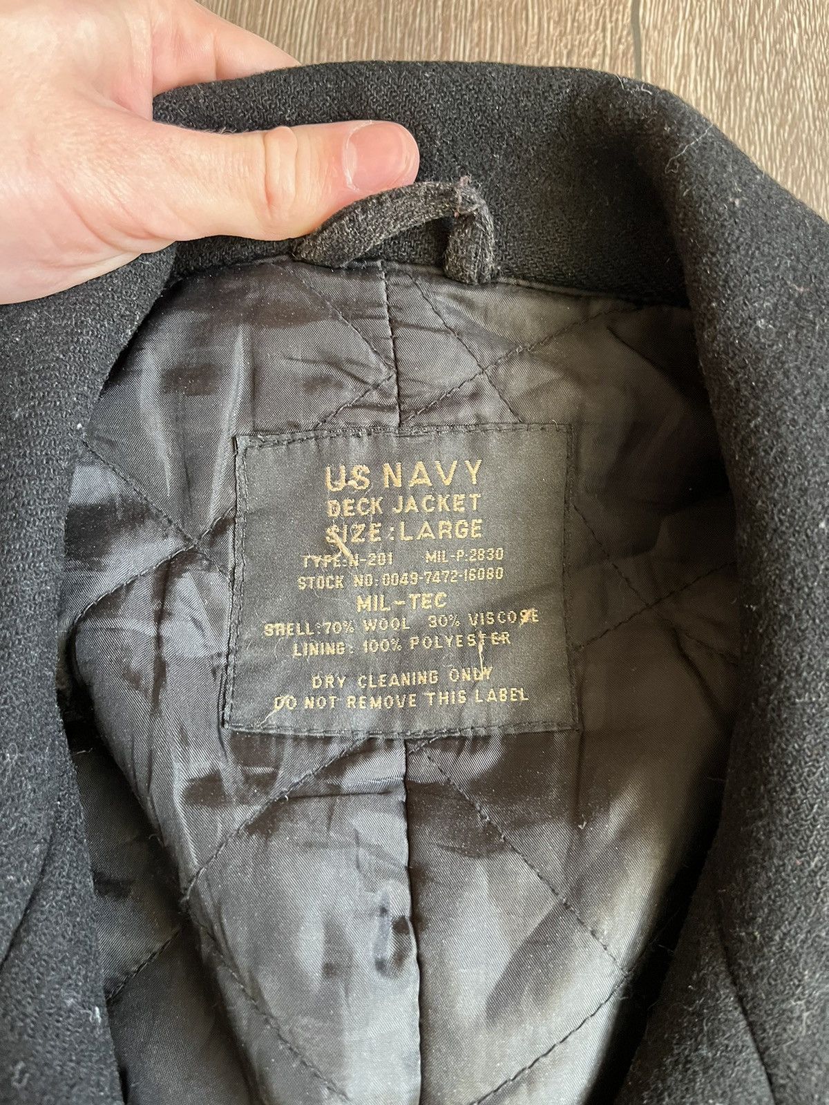 Vintage Vintage US Navy Military Double Breasted Wool Deck Jacket Size US L / EU 52-54 / 3 - 5 Thumbnail