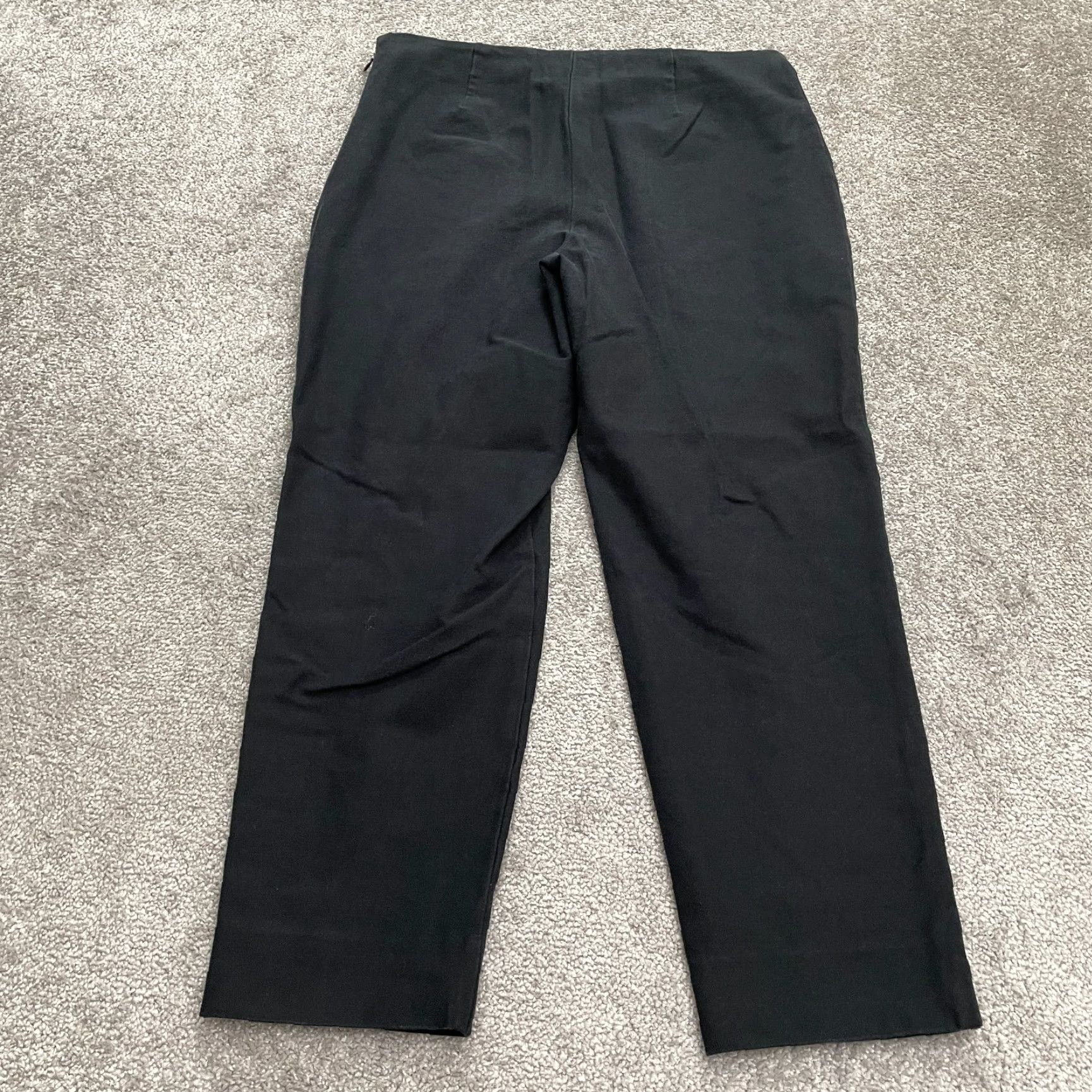 Lands' End Lands' End Pants Womens 12 Black Mid Rise Slim Fit Classic Work Ankle Size 34" / US 12 / IT 48 - 2 Thumbnail