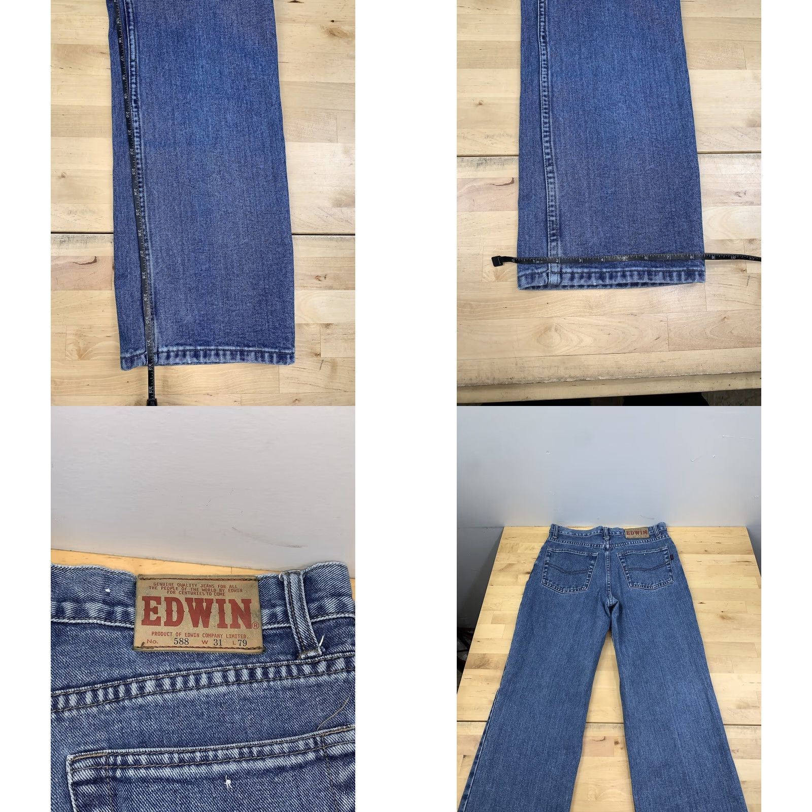 Edwin Edwin Jeans Denim Regular Mens 31 Blue City Japan Tokyo Tapered 32 Inseam 9135 Size US 31 - 8 Thumbnail