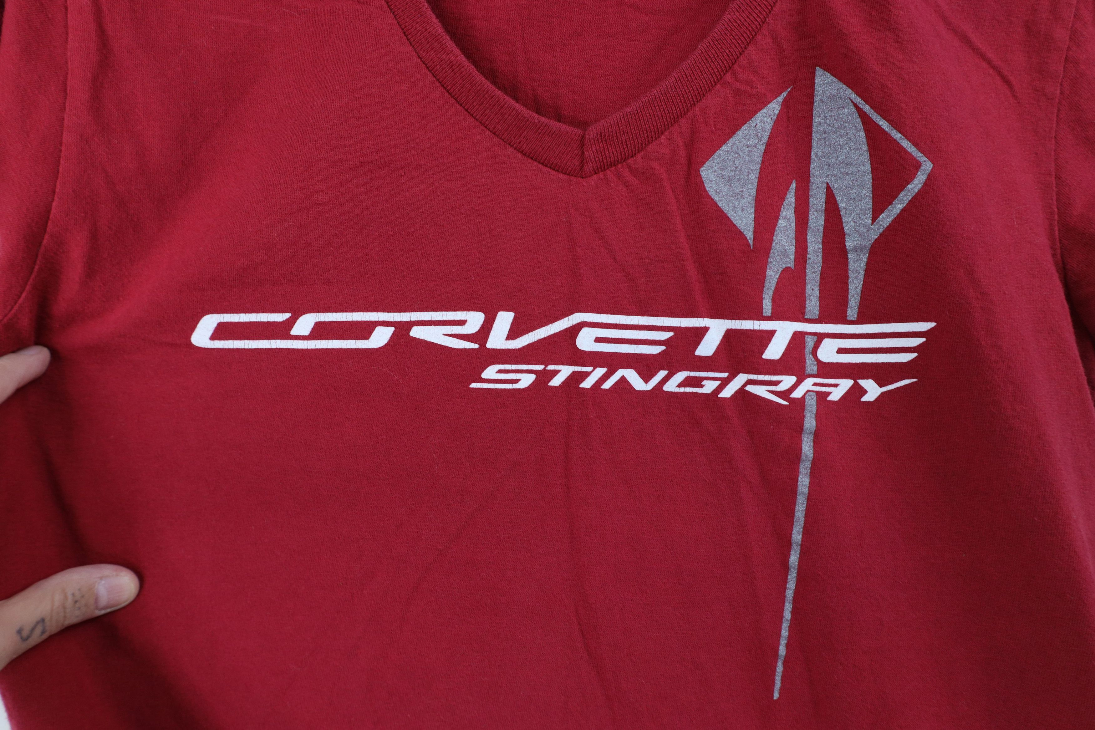 Vintage Vintage Y2K Spell Corvette Stingray Racing V-Neck T-Shirt Size M / US 6-8 / IT 42-44 - 4 Thumbnail