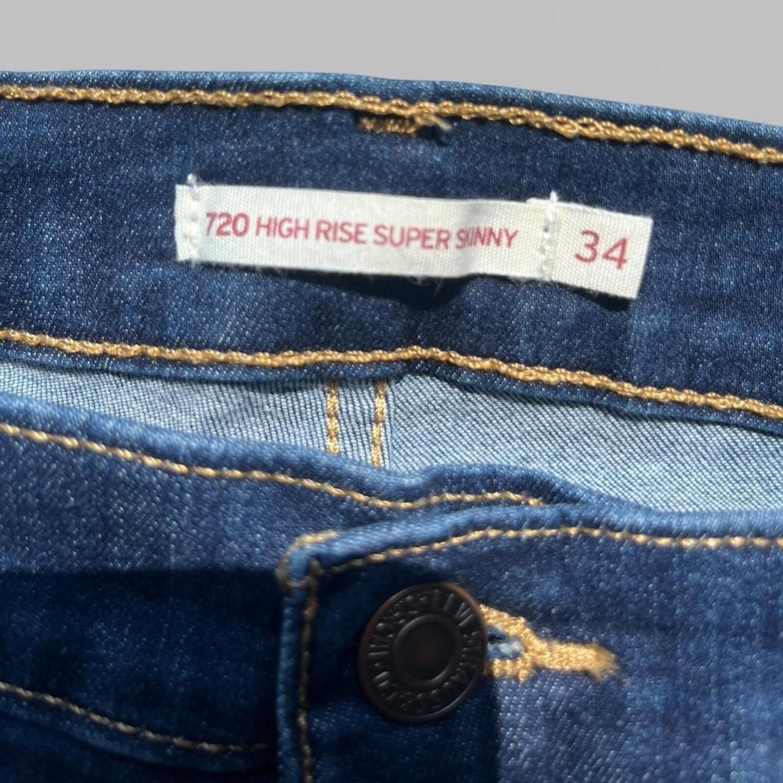 Other Levi Strauss 720 High Rise Skinny Dark Wash Jeans Size 34x28 Size 34" / US 12 / IT 48 - 4 Thumbnail