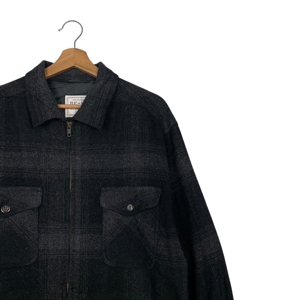 Vintage 90’s Workwear Black Checked Flannel Chore Jacket #2830-C128 Size US M / EU 48-50 / 2 - 4 Thumbnail