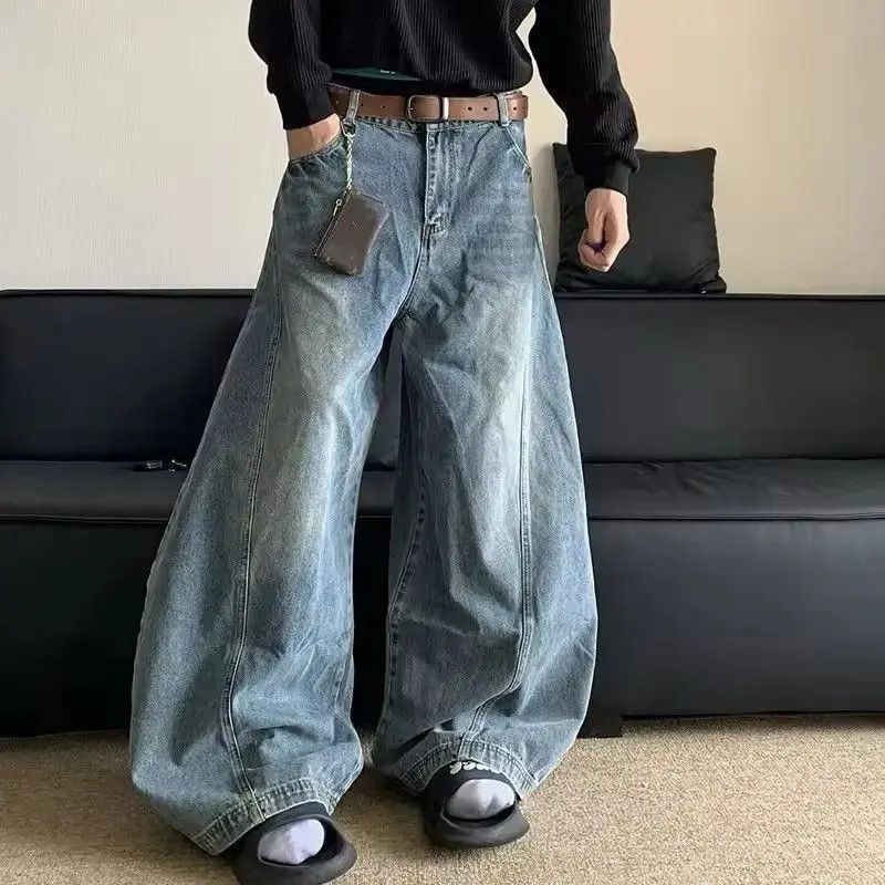 Japanese Brand Vintage washed baggy banana wide leg jeans y2k Size US 30 / EU 46 - 2 Thumbnail