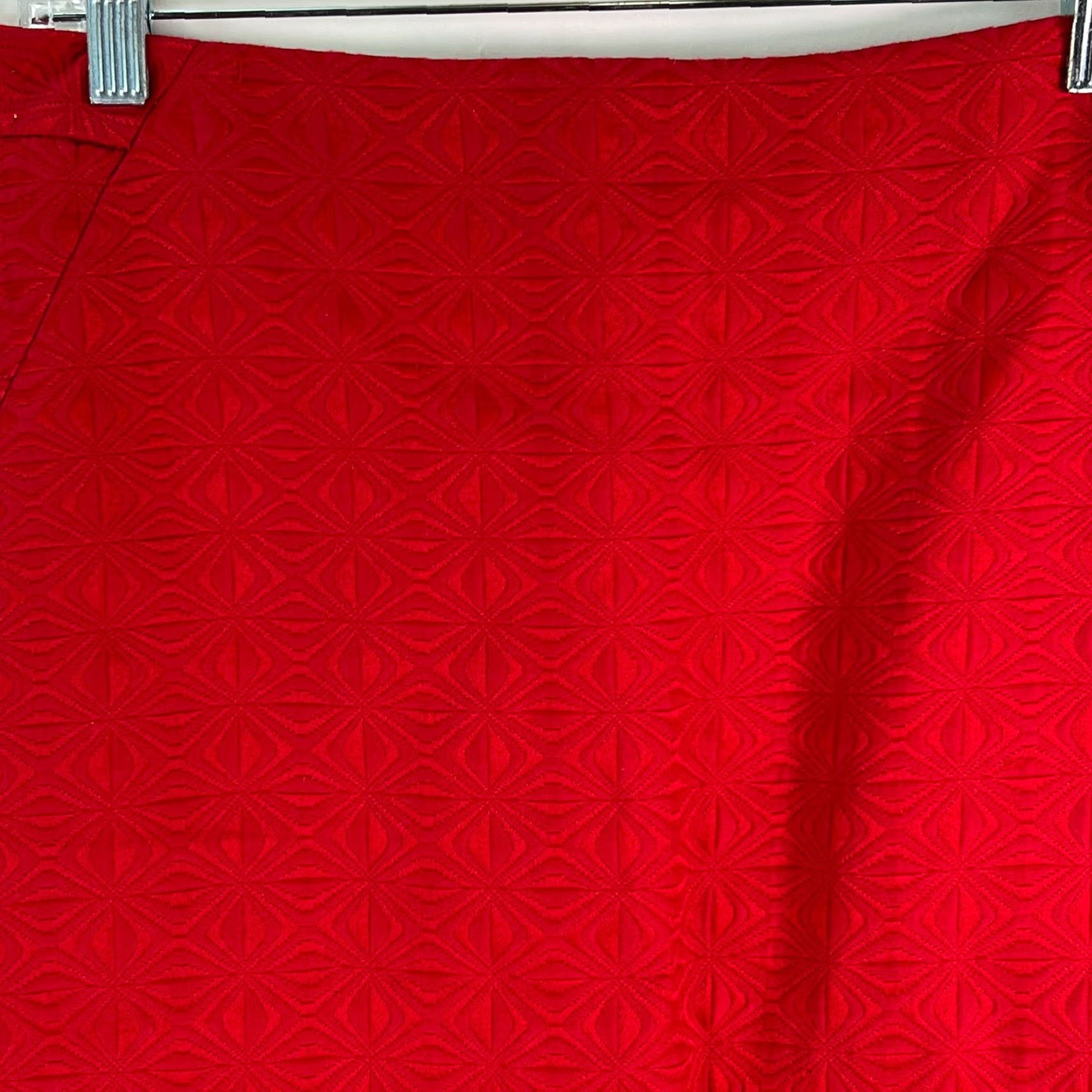 Vintage The Limited Womens Geometric Red Pencil Skirt Sz 10 32X20 Lined Zip Casual Party/Cocktail Vintage No Size 32" / US 10 / IT 46 - 3 Thumbnail