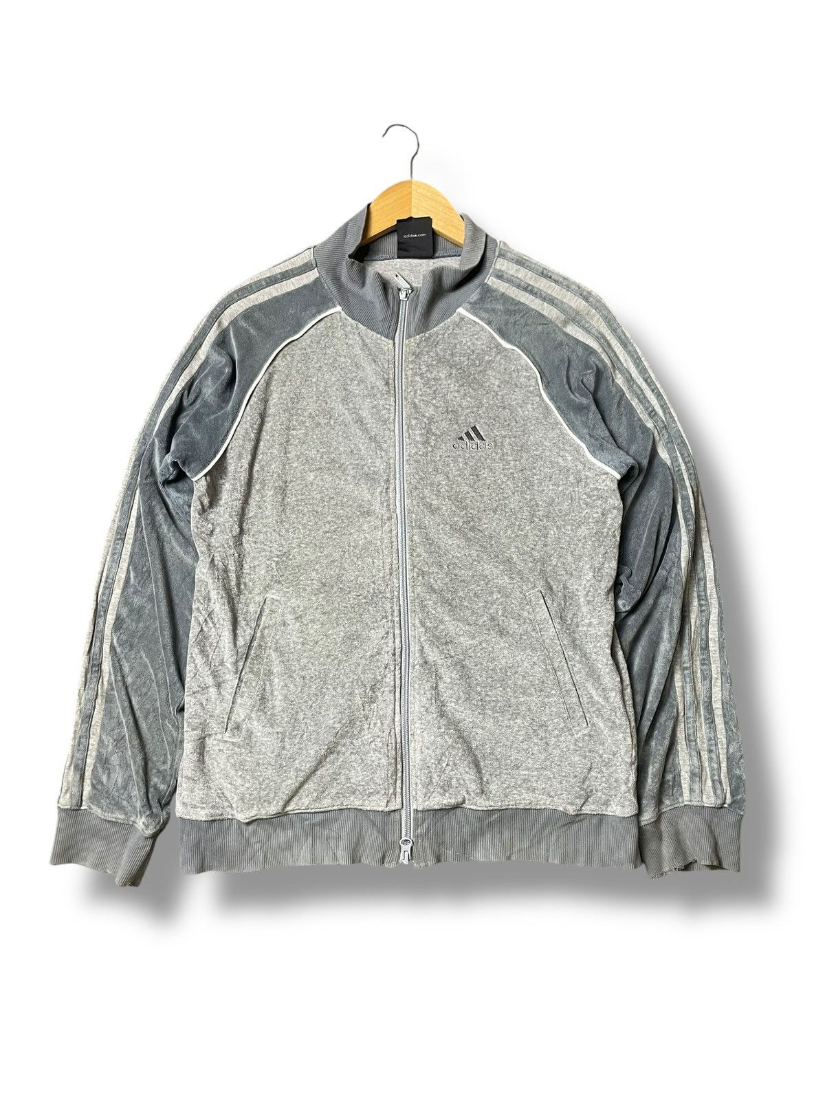 Adidas × Vintage ADIDAS Fleece Track Sportswear Jacket (105) Size US S / EU 44-46 / 1 - 1 Thumbnail