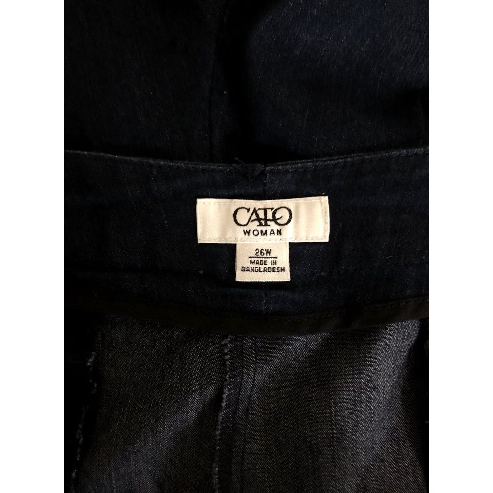 Vintage Cato chino twill shorts 26W dk blue denim flat front 48"W pockets high rise Women's Shorts Vintage No Size 34" / US 12 / IT 48 - 3 Thumbnail