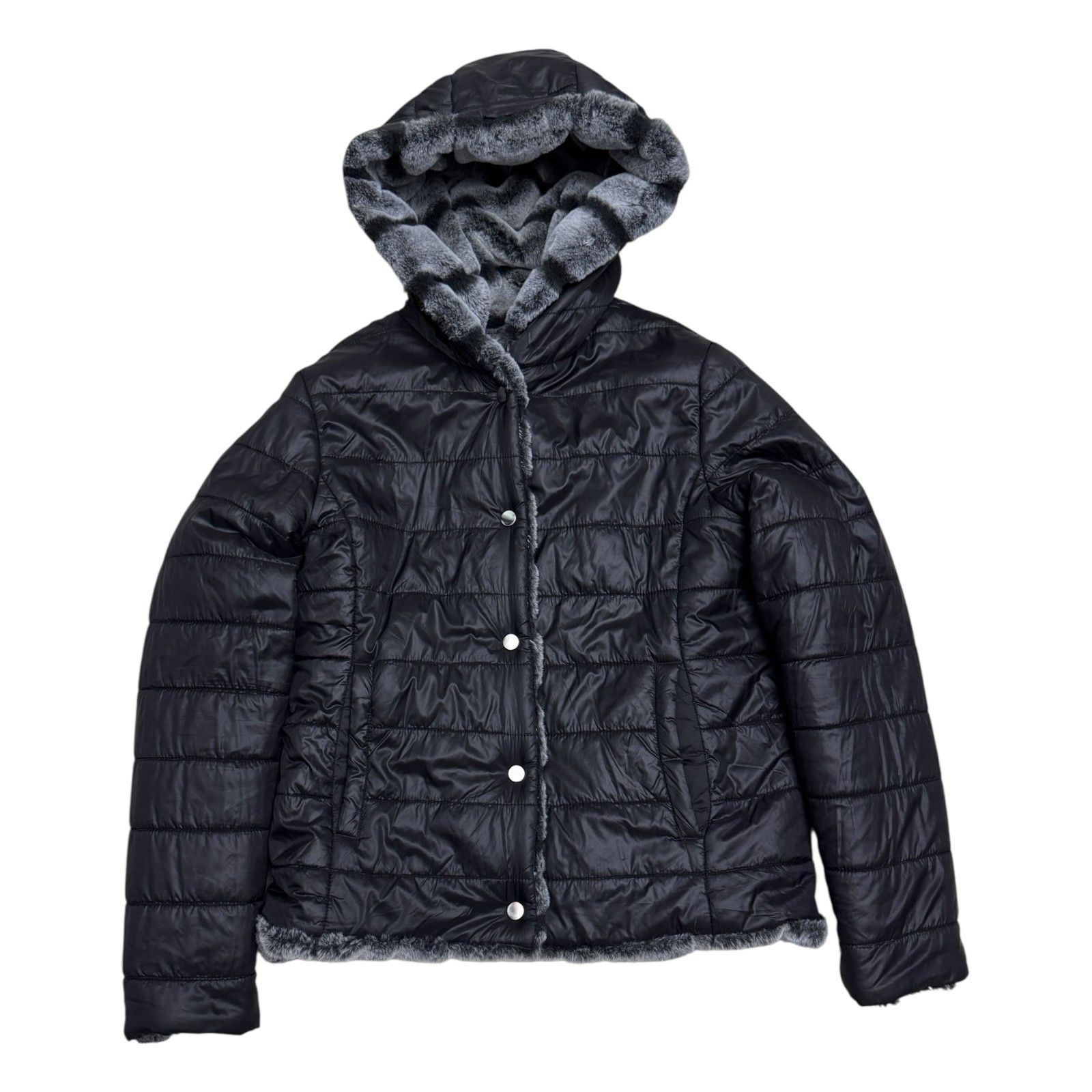 Frank Lyman FRANK LYMAN Reversible FAUX FUR Puffer Coat Jacket Medium Size M / US 6-8 / IT 42-44 - 2 Thumbnail