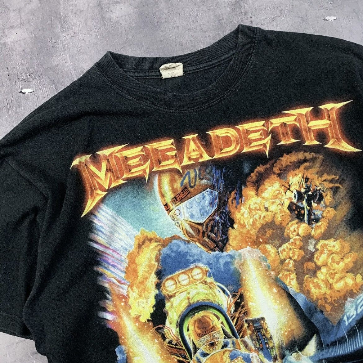 Band Tees Rare! Vintage Megadeth Battlehead Tee Big Logo 00s L Size Size US L / EU 52-54 / 3 - 4 Thumbnail