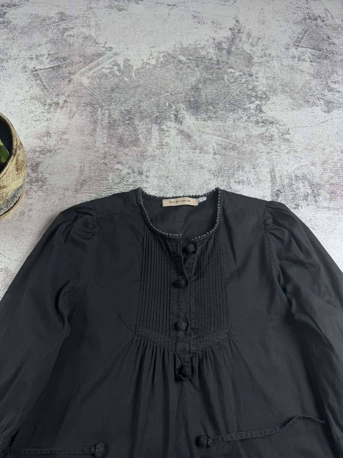 See by Chloe See By Chloé 6 Size Y2K Button Black Women's Shirt Blouse Tunic Top Dress IT 44 Size M / US 6-8 / IT 42-44 - 6 Thumbnail