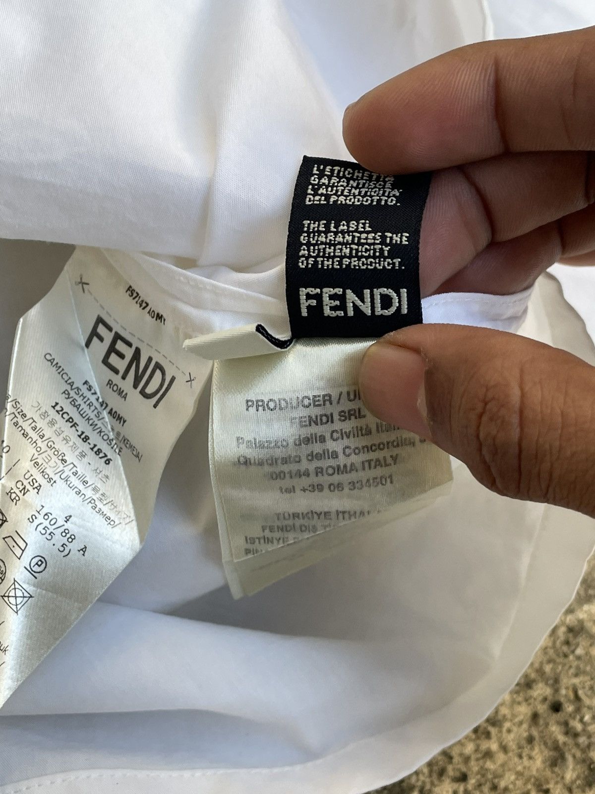Fendi Fendi | White Crop Shirt Size S / US 4 / IT 40 - 11 Thumbnail