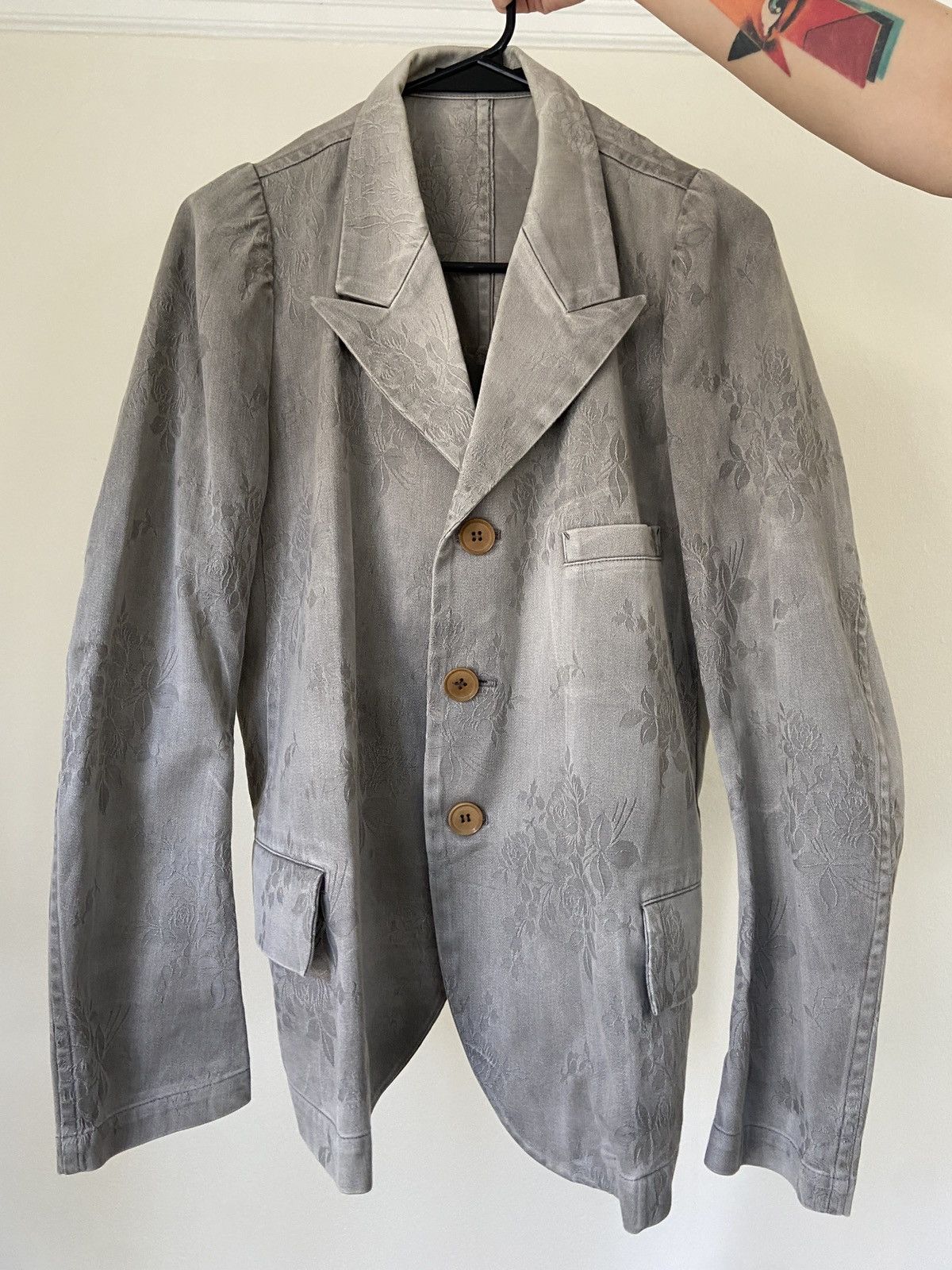 image of Vintage Yohji Yamamoto Blazer in Grey, Women's (Size Small)