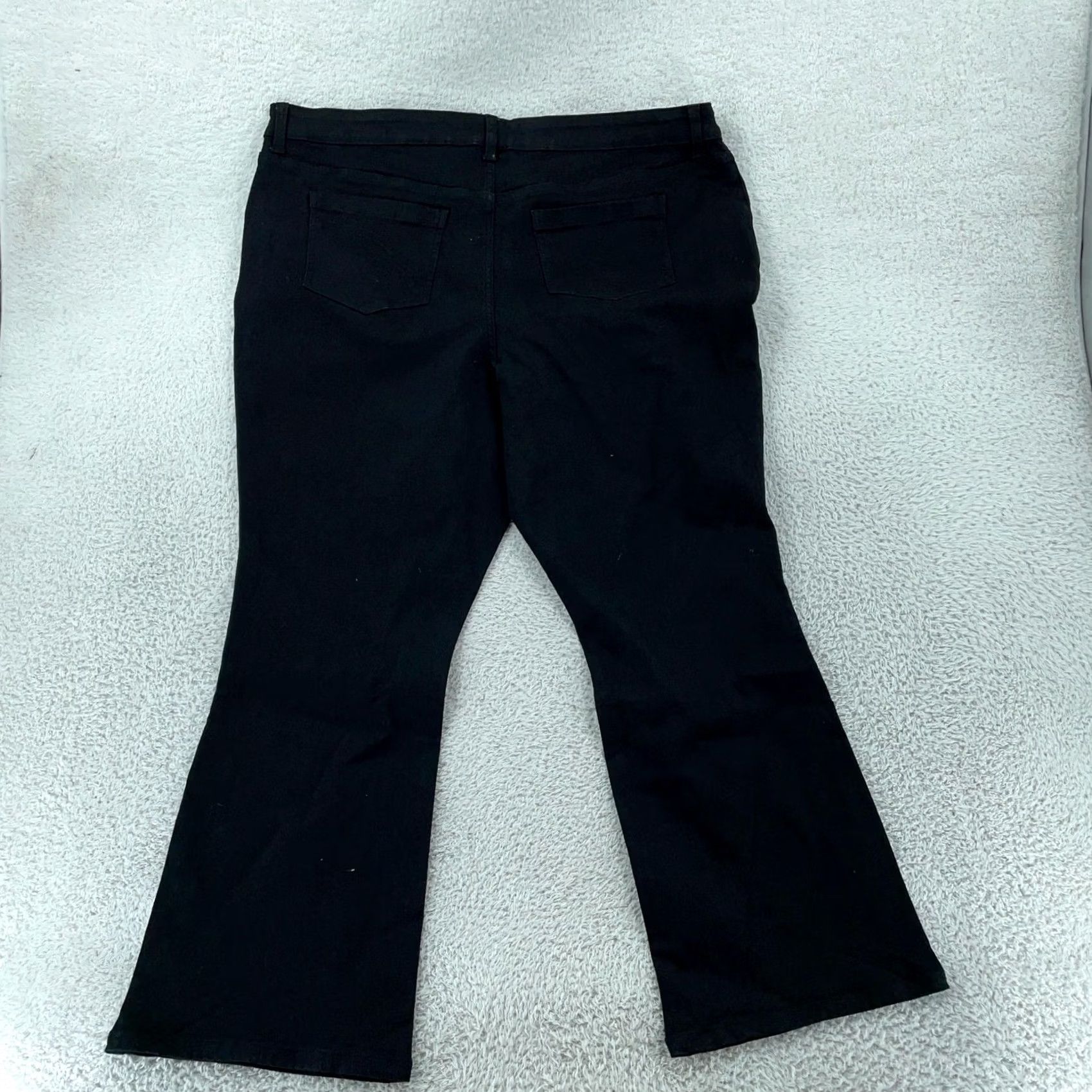 Vintage Women With Control Jeans Petite Black Bootcut Stretch Fits 42x27 Adult 22W Size 40" / US 18 - 4 Thumbnail
