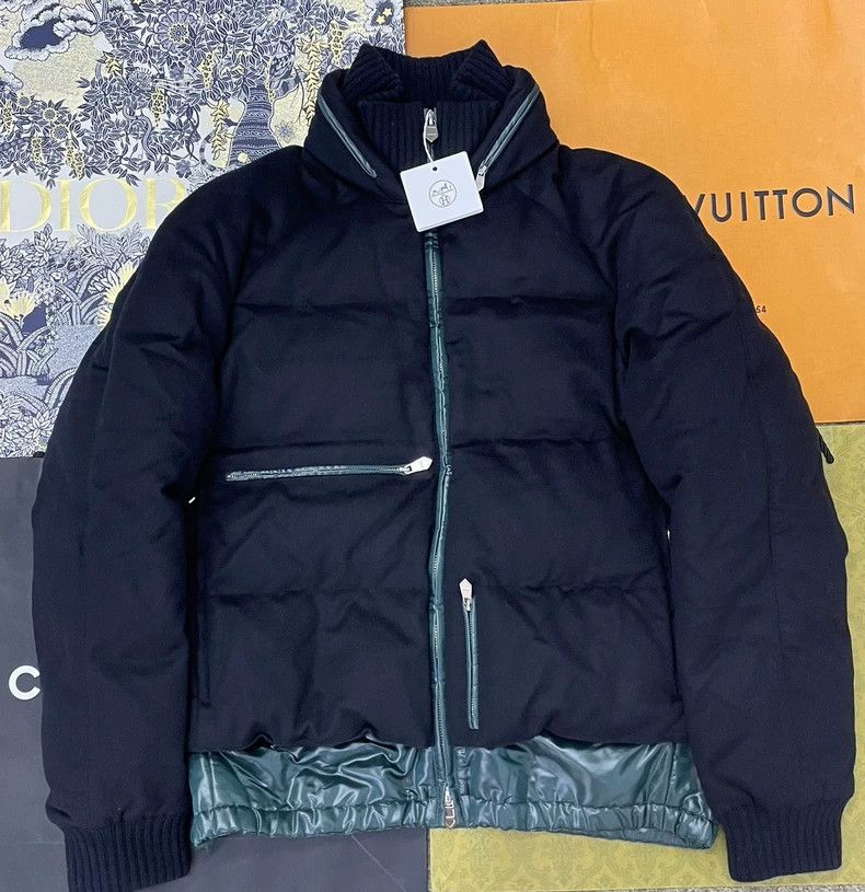 Hermes Hermes Men's Cashmere Leather Down Jacket - dmc Size US L / EU 52-54 / 3 - 1 Thumbnail