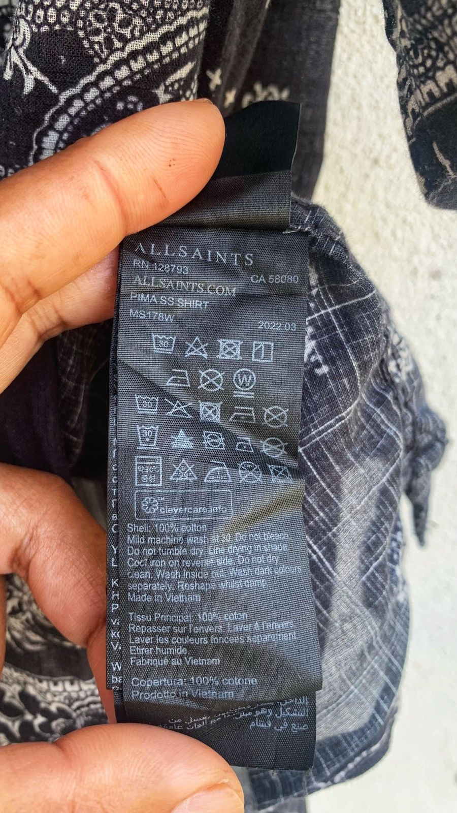 Allsaints AllSaints Jalisco Bandana Print Camp Light Shirts Size US XL / EU 56 / 4 - 9 Thumbnail