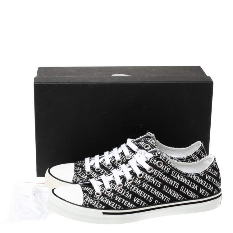 Vetements New FW18 Phase 2 Monogram CTN Low Top Canvas Sneakers 42 Size US 8.5 / EU 41-42 - 1 Thumbnail