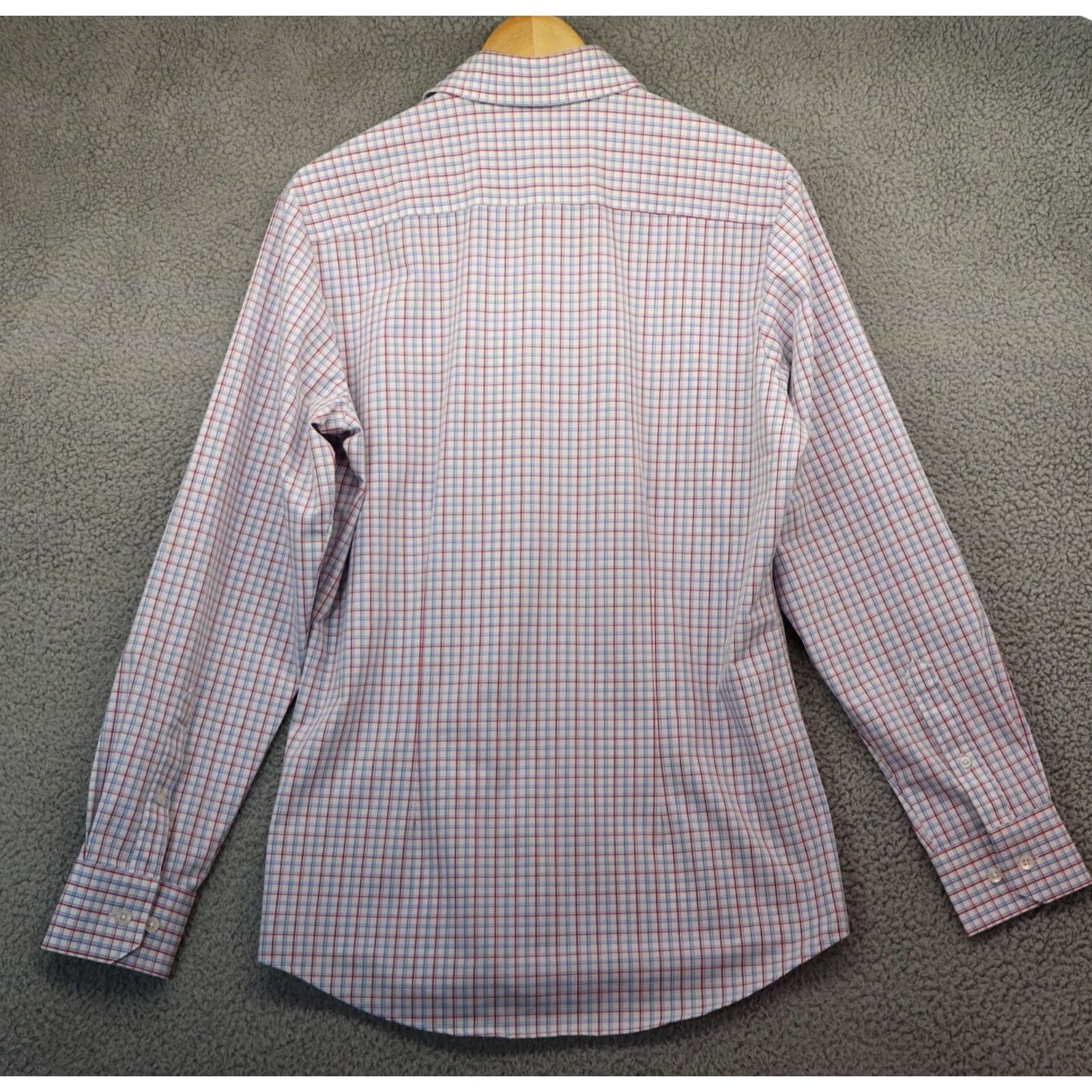 Mizzen+Main Mizzen+Main Shirt Men M Medium Trim Fit Red Blue Plaid Performance Size US M / EU 48-50 / 2 - 6 Thumbnail