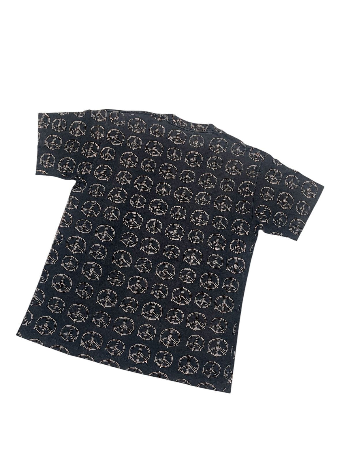 Other × Vintage Vintage 90s PEACE SIGN AOP T-shirt Size US L / EU 52-54 / 3 - 6 Thumbnail