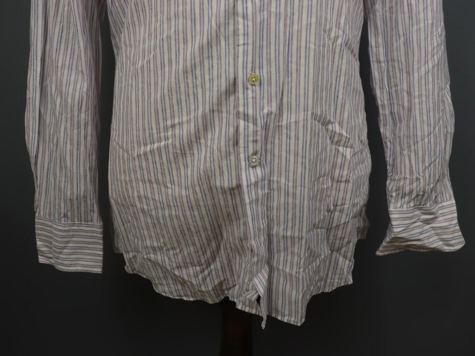 Emmett Emmett Multi Striped Cotton Collared Button-Up Shirt Size L Size US L / EU 52-54 / 3 - 12 Thumbnail