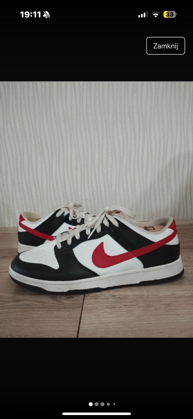 Nike Dunk Low Retro Red Swoosh Panda size 44,5
