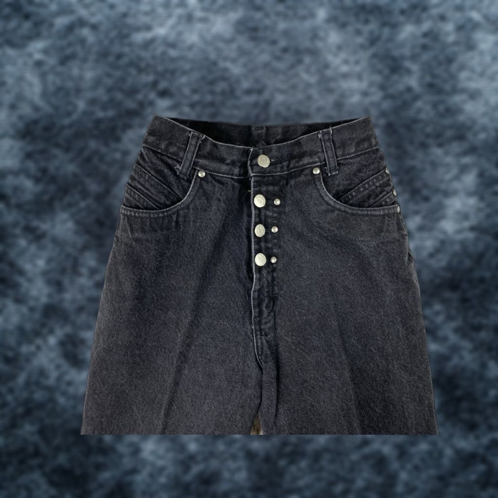 Roper VINTAGE roper Jeans 3/4 High Wasited Denim Black Buttons Rodeo Riding Women 90s Cowboy USA Jeans Mens Womens Boys Girls Size 27" / US 4 / IT 40 - 1 Thumbnail