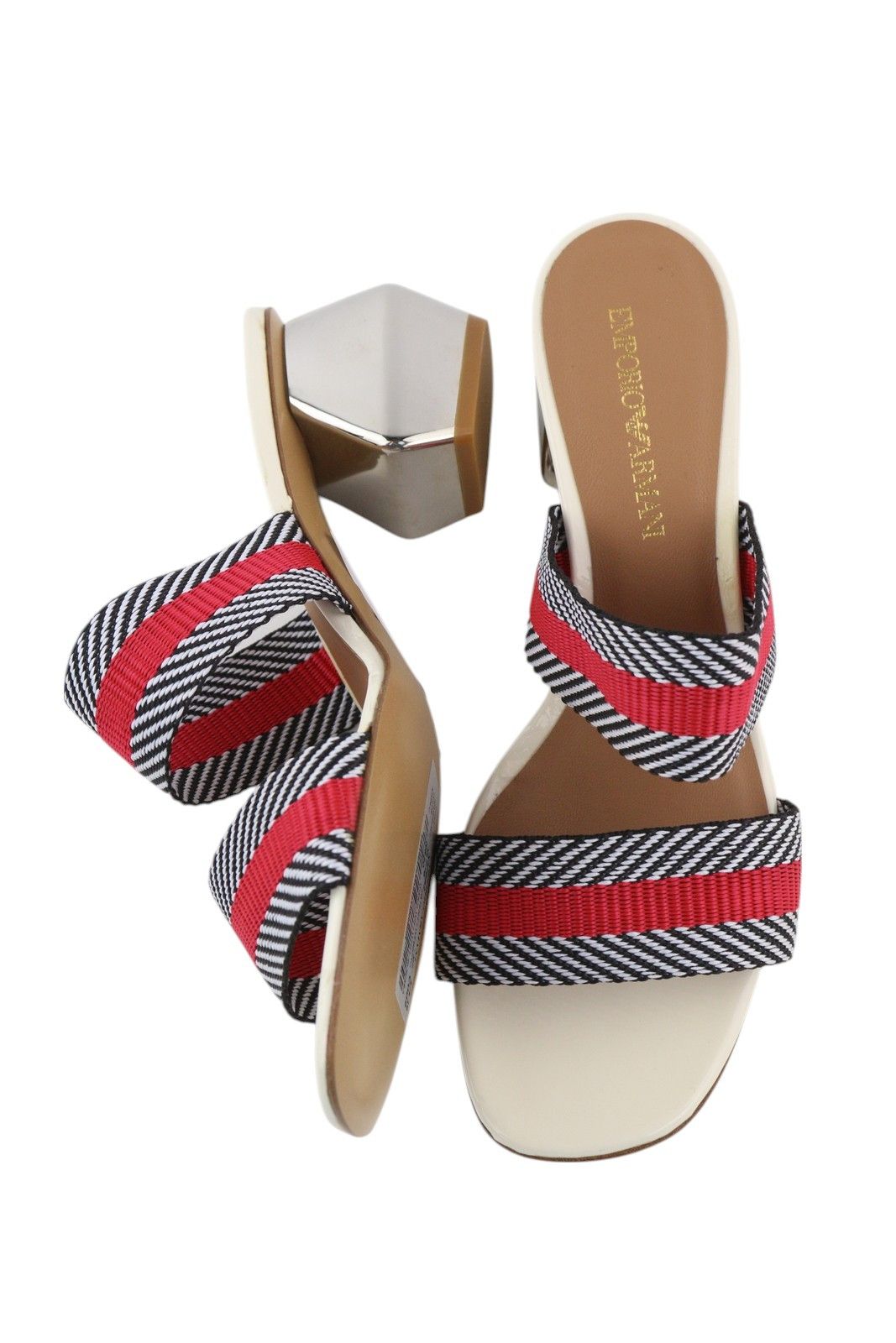 Emporio Armani X3P682 EU37 Colourful Slip On Shiny Sandals 84802 Size US 6 / IT 36 - 5 Thumbnail