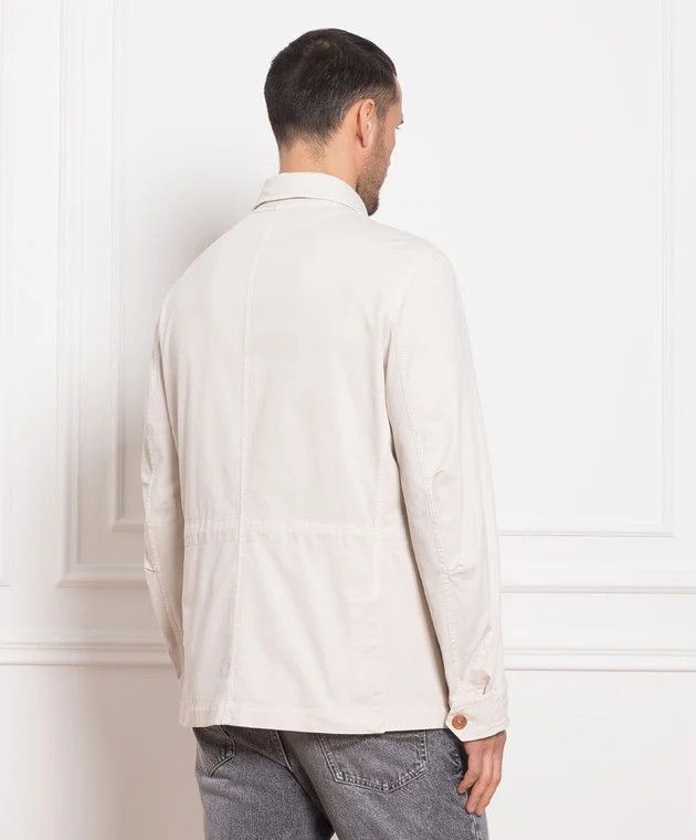 Brunello Cucinelli o1y0526 Safari Jacket in Ivory Size US L / EU 52-54 / 3 - 4 Thumbnail