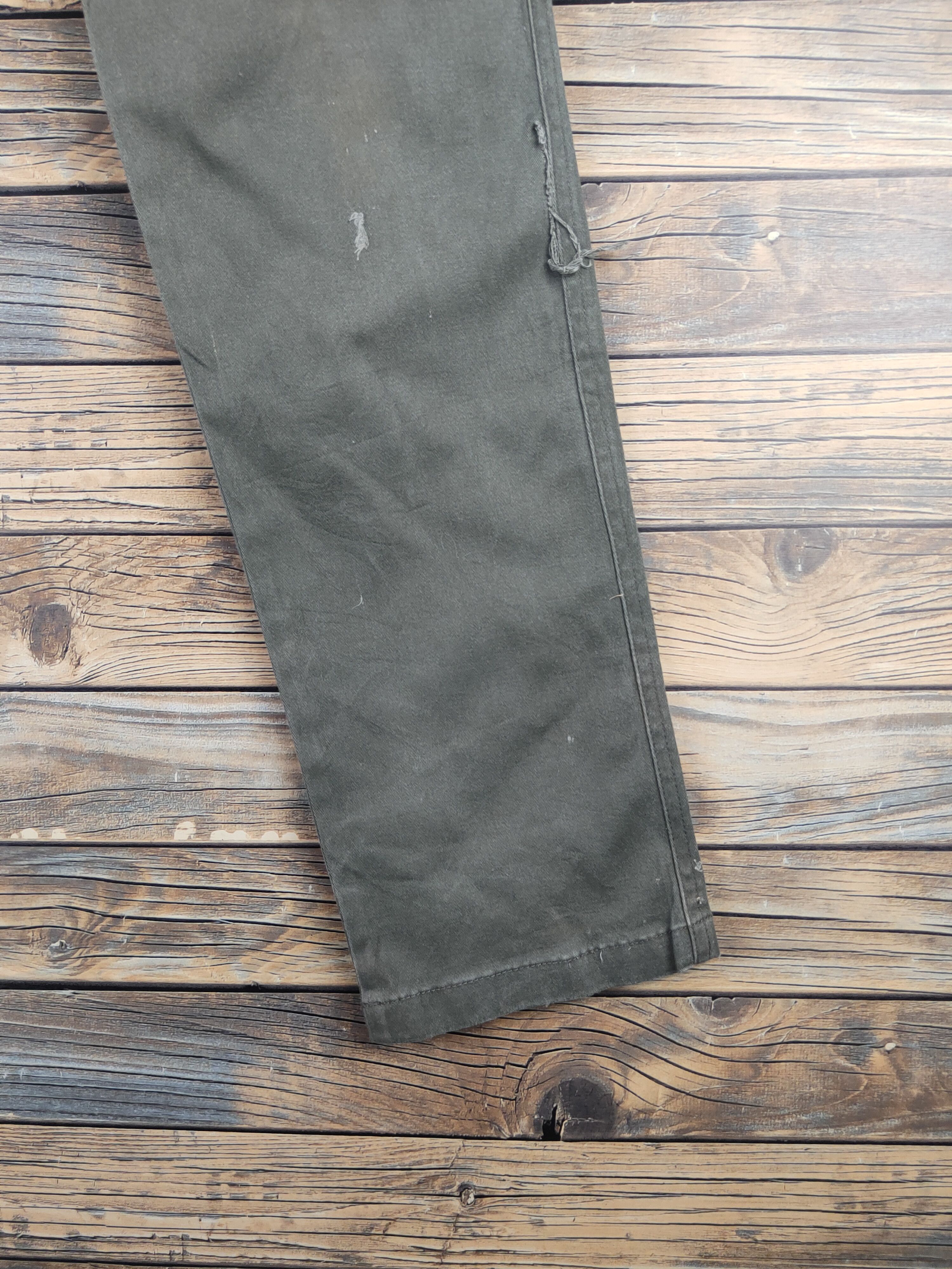 Japanese Brand DL Burtle Army Green Multipocket Cargo Pants #46-223T Size US 30 / EU 46 - 7 Thumbnail