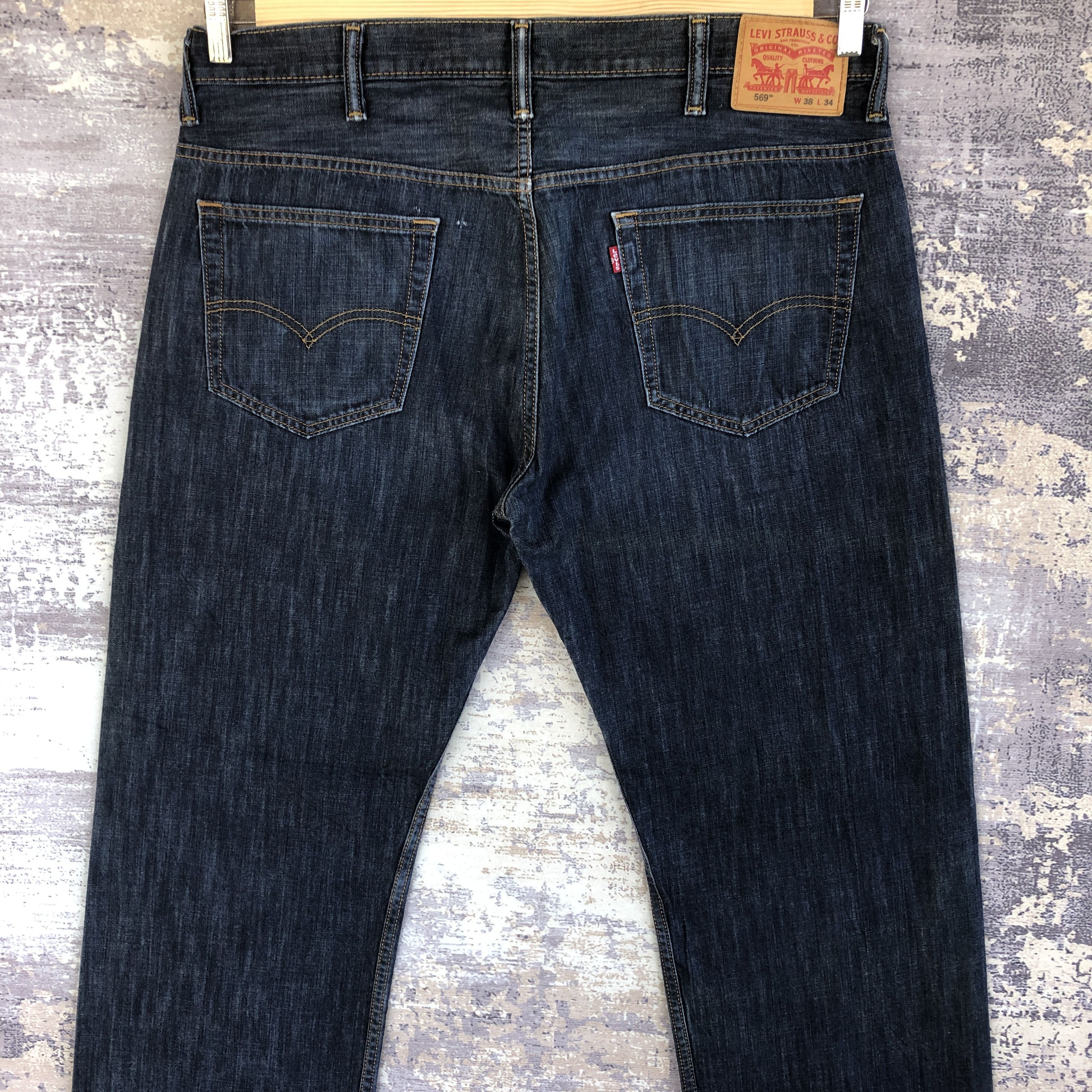 Levi's Vintage Levis Baggy Jeans Indigo Levi's 569 Faded Denim Size US 38 / EU 54 - 4 Thumbnail