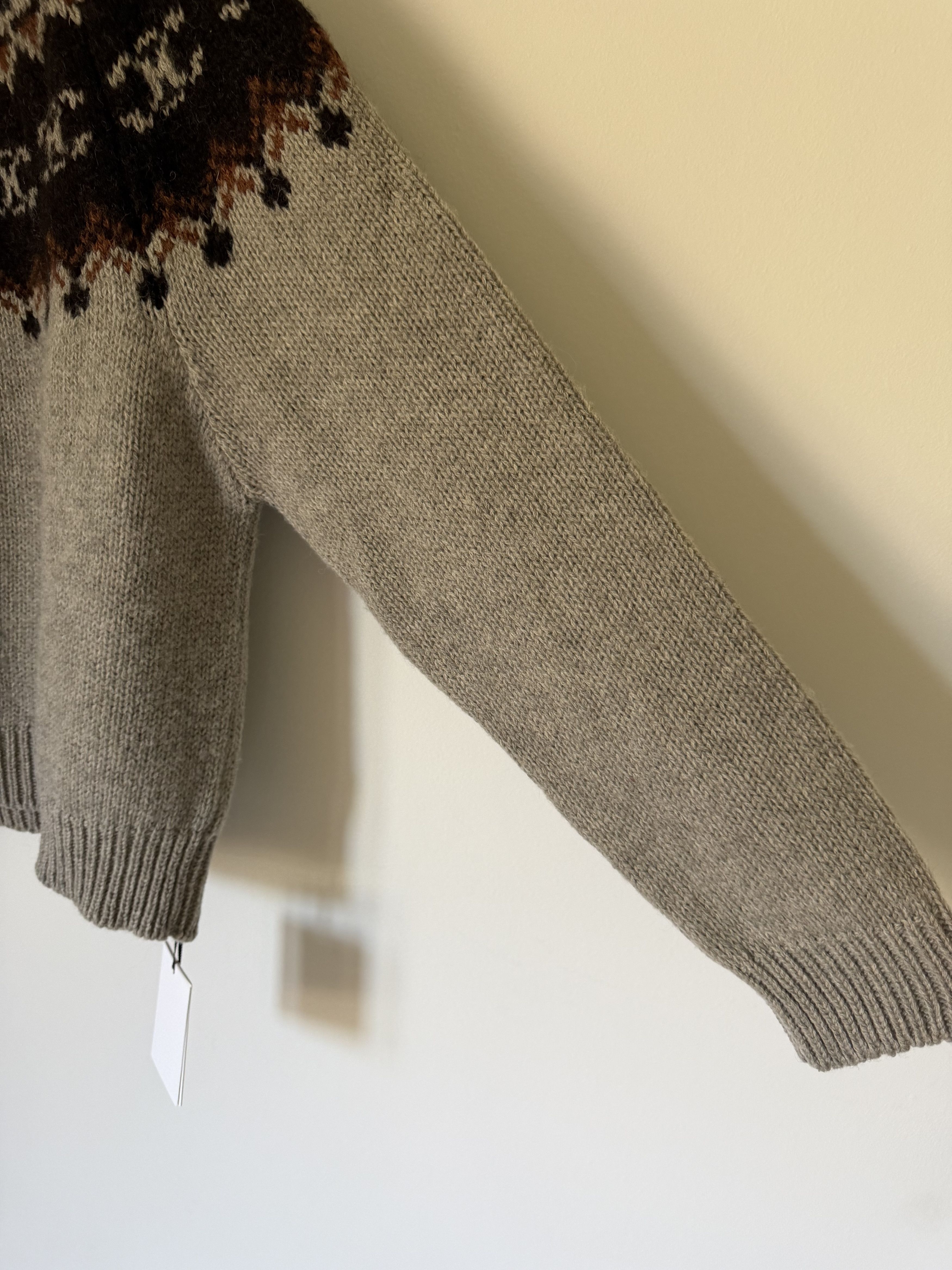 Celine Celine Fair Isle Wool Sweater in Gray Size US XL / EU 56 / 4 - 4 Thumbnail