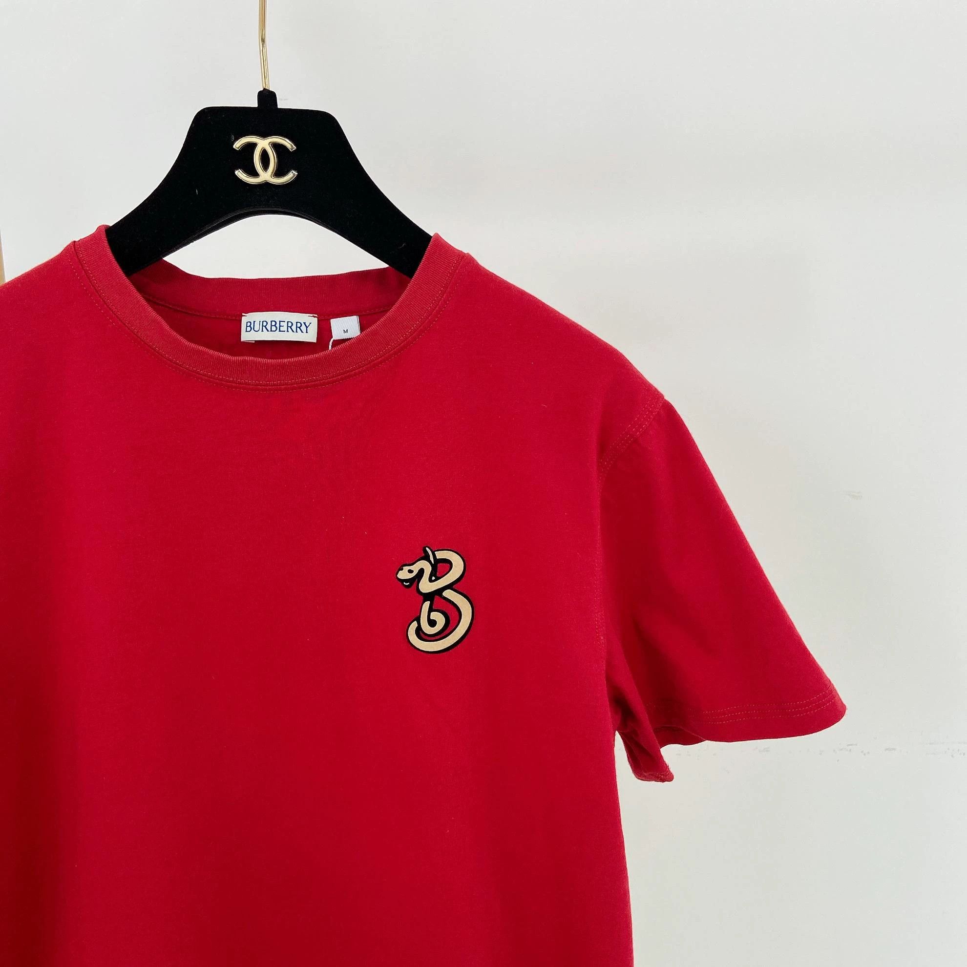 Burberry Burberry Red M Tee 1224 Size M / US 6-8 / IT 42-44 - 4 Thumbnail