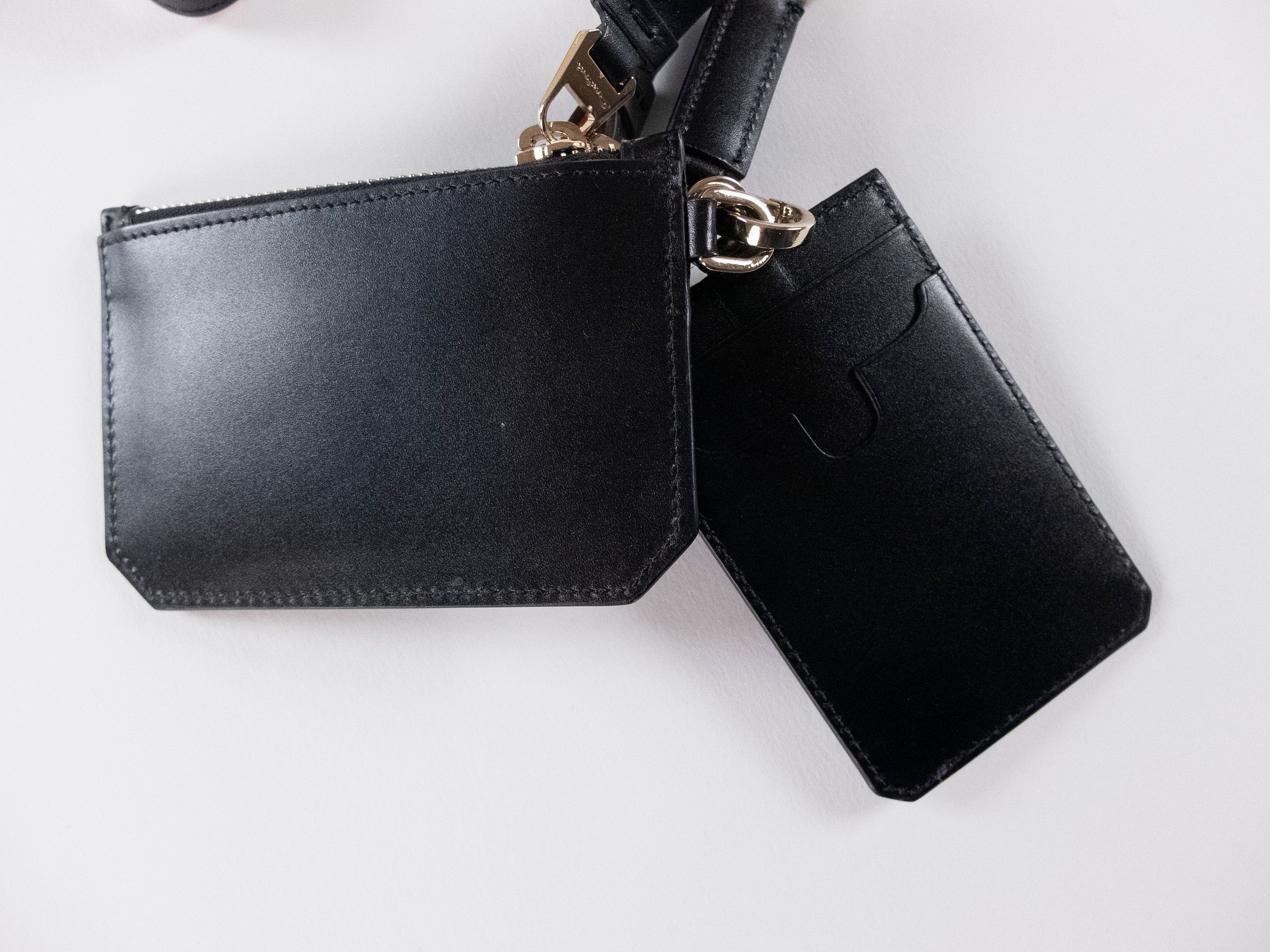 Santoni SANTONI black leather dual card wallet with strap Italy Size ONE SIZE - 5 Thumbnail