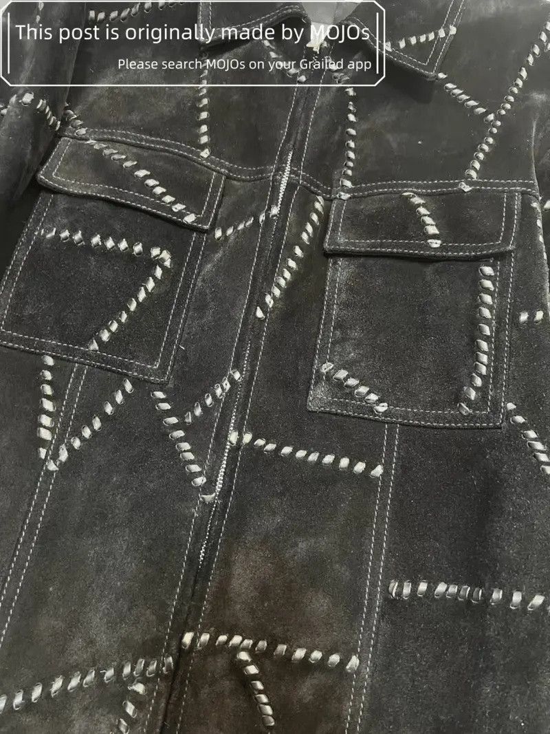 Saint Laurent Paris Sz 50 Saint Laurent Paris Leather Woven Suede Jacket Size US M / EU 48-50 / 2 - 3 Thumbnail