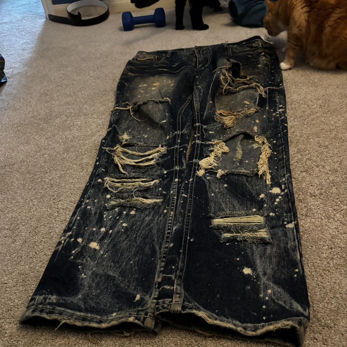 Other Distressed dark wash jeans Size US 38 / EU 54 - 2 Thumbnail
