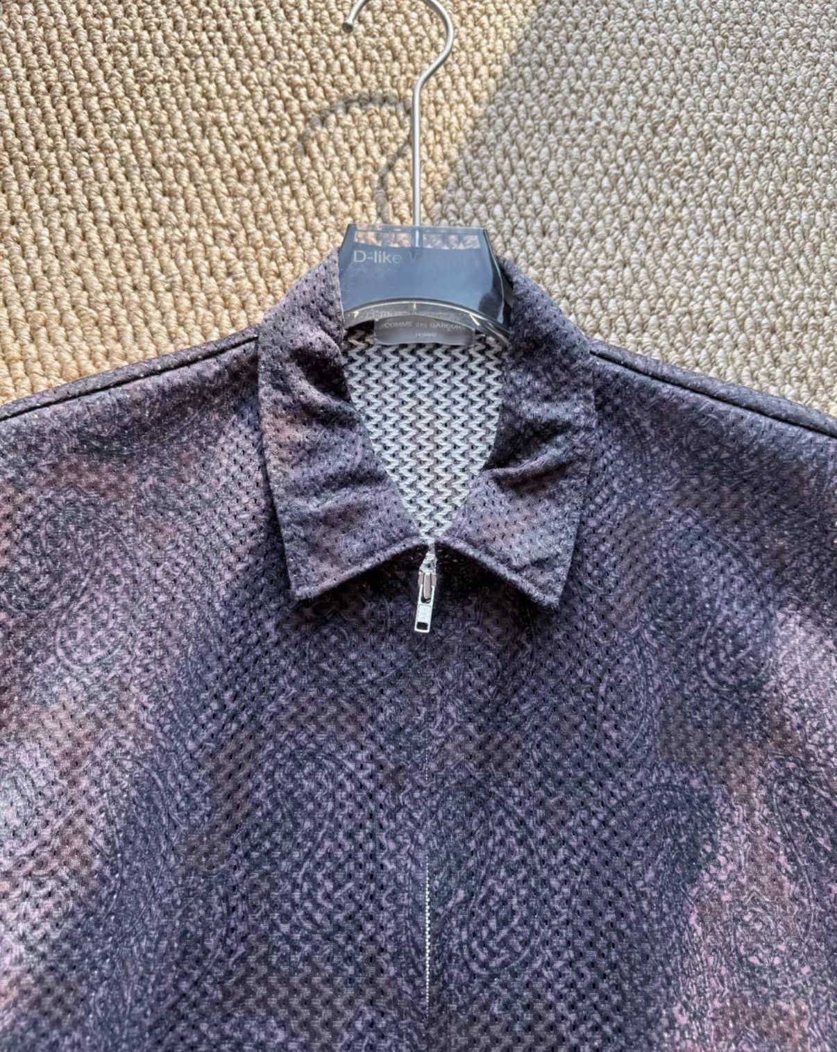 Comme des Garcons COMME des GARÇONS Purple Paisley Mesh Short Sleeve Shirt K23 Size US M / EU 48-50 / 2 - 2 Thumbnail