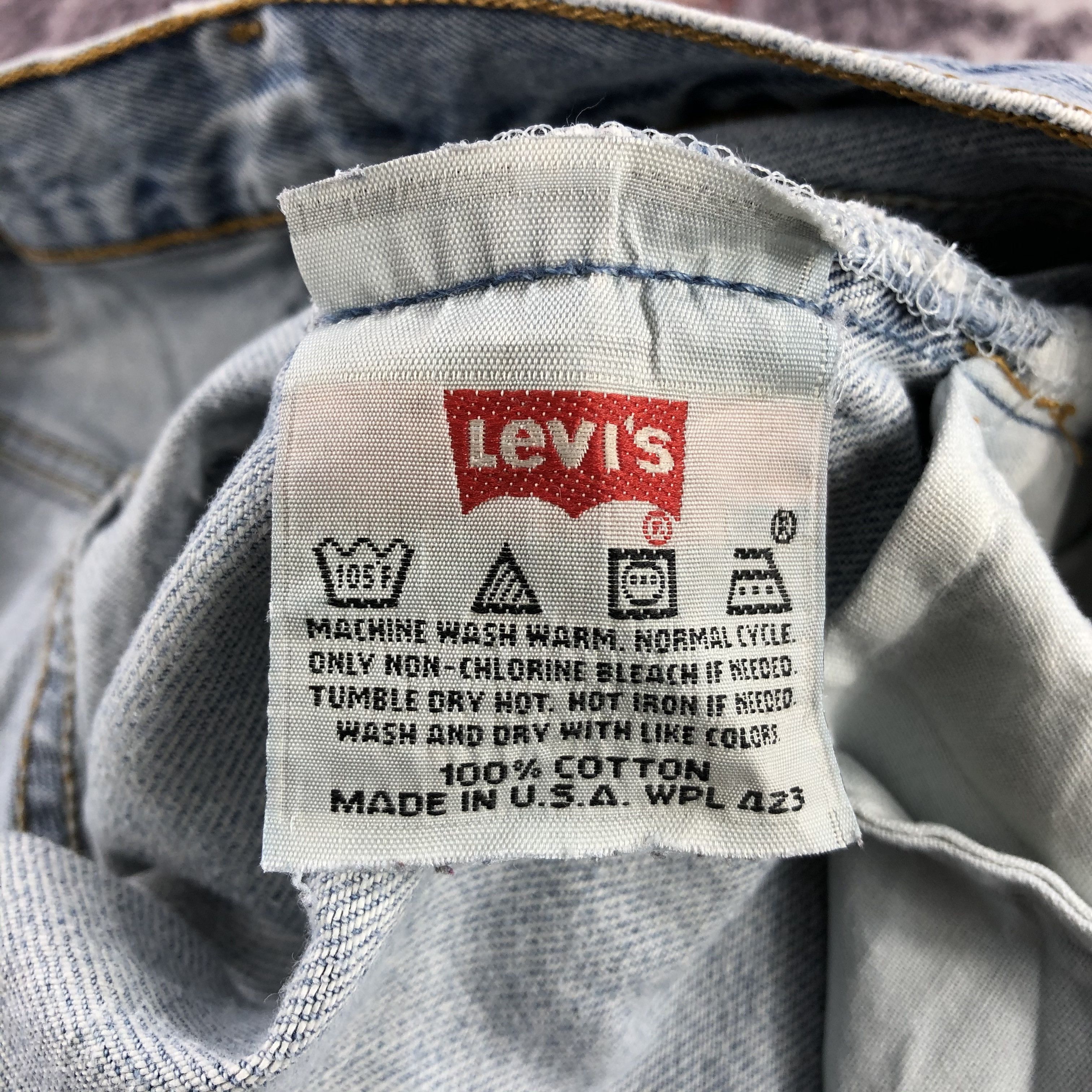Levi's 90s Vintage Light Wash Levis 501 Jeans-JM3155 Size US 30 / EU 46 - 18 Thumbnail