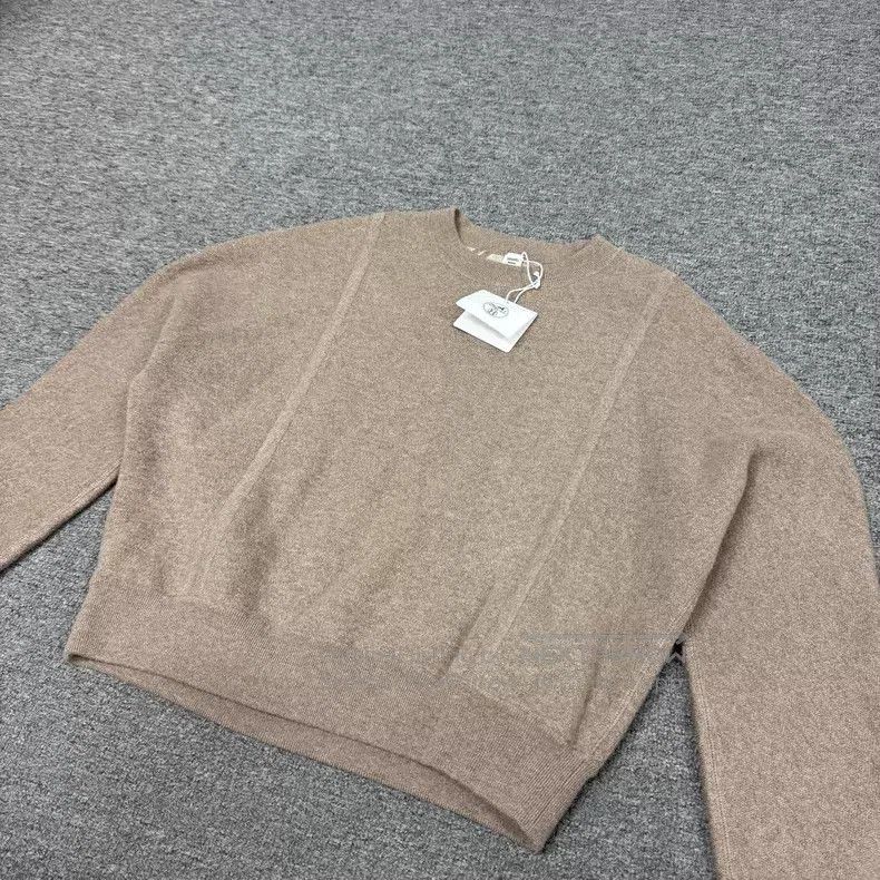 Hermes Hermes Camel Short Geometric Jacquard Cashmere Knit Top Size S / US 4 / IT 40 - 3 Thumbnail