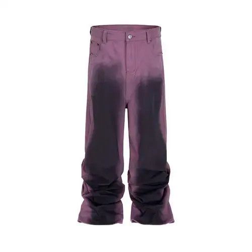 Jean Deep Dye Purple Straight Denim Jeans Size US 30 / EU 46 - 2 Thumbnail