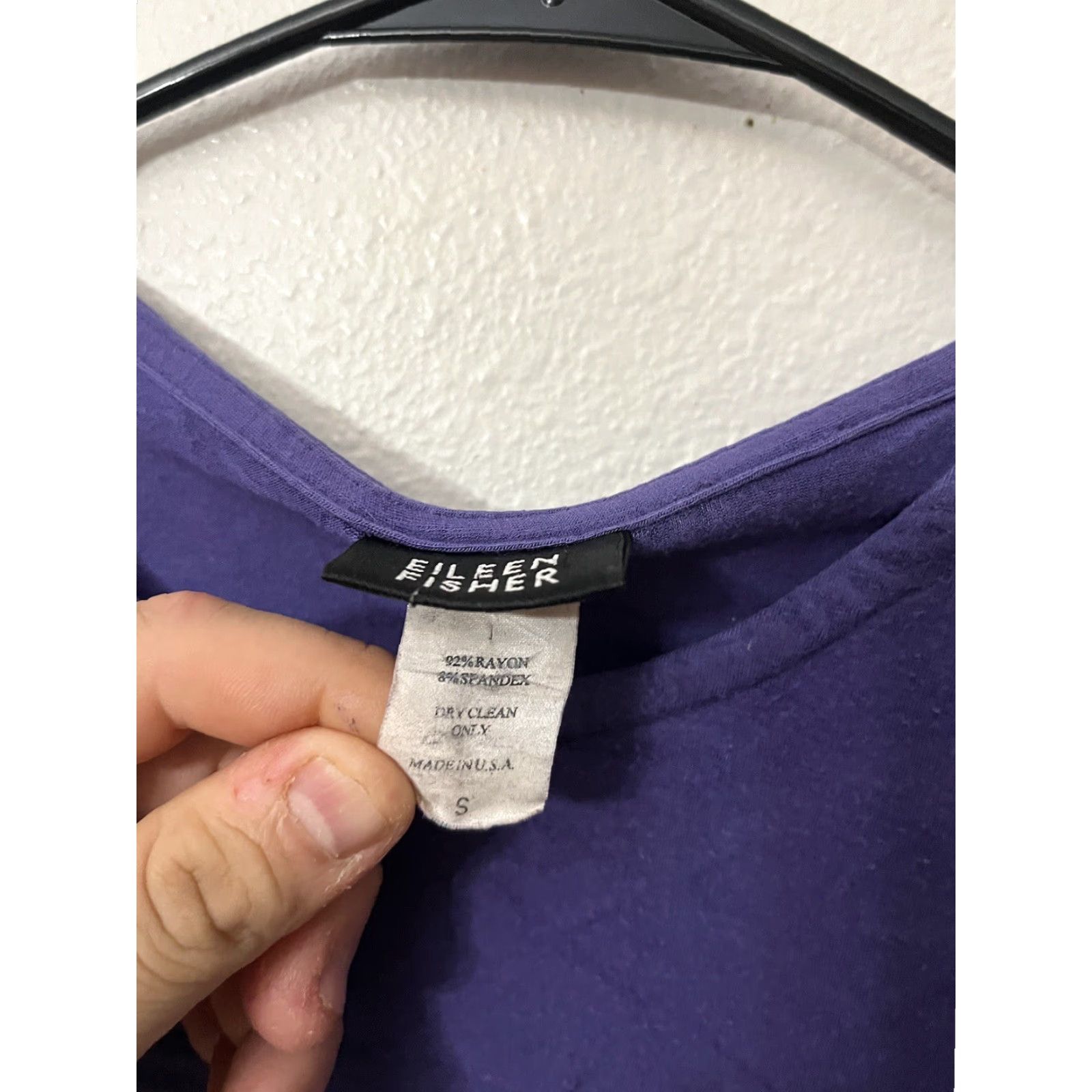 Eileen Fisher VINTAGE Eileen Fisher Womens T-Shirt Long Sleeve Knit Top Sz S Purple Solid Casual Fall Spring Summer Winter Size S / US 4 / IT 40 - 4 Thumbnail