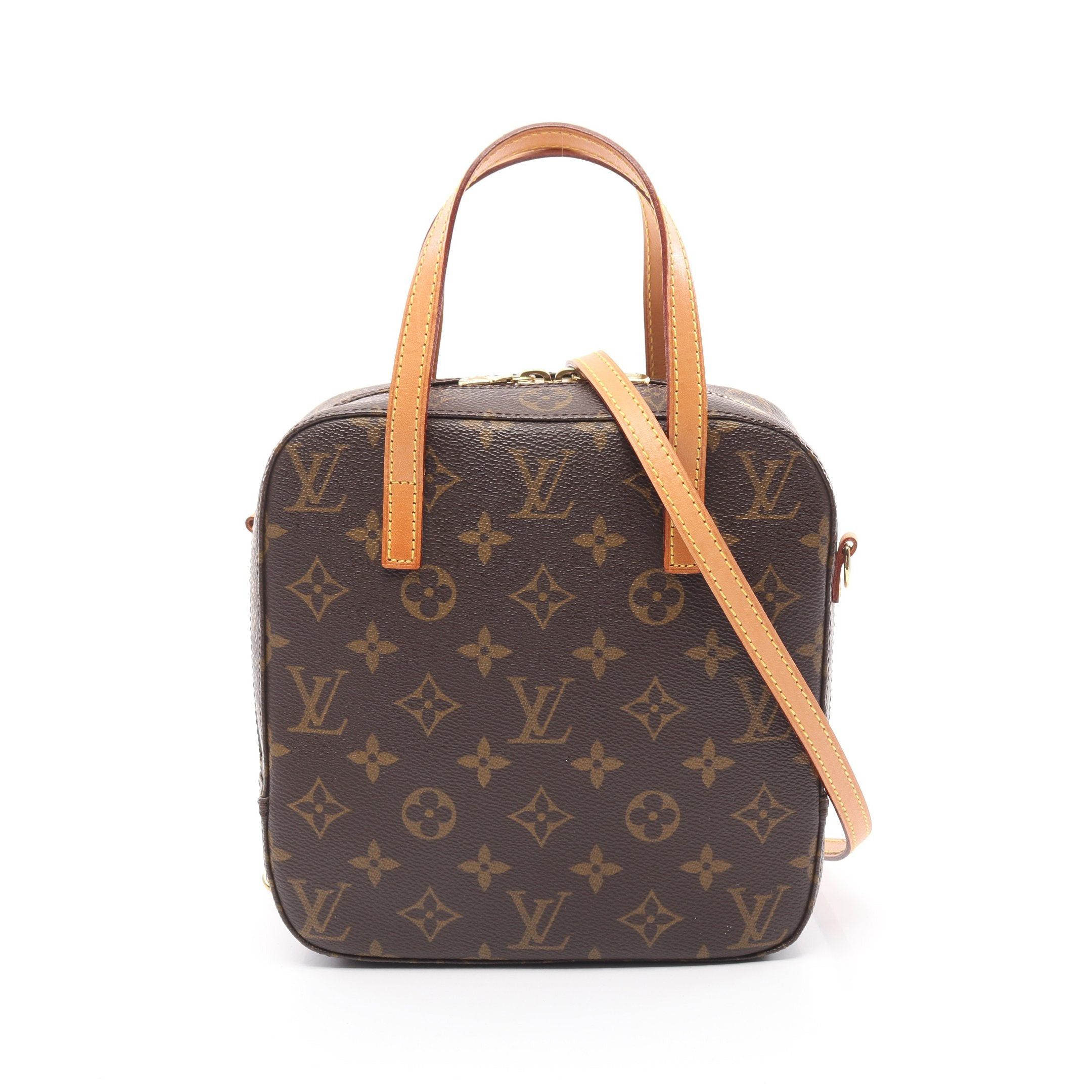 Louis Vuitton Louis Vuitton Spontini Monogram Handbag Leather Brown Size ONE SIZE - 1 Thumbnail
