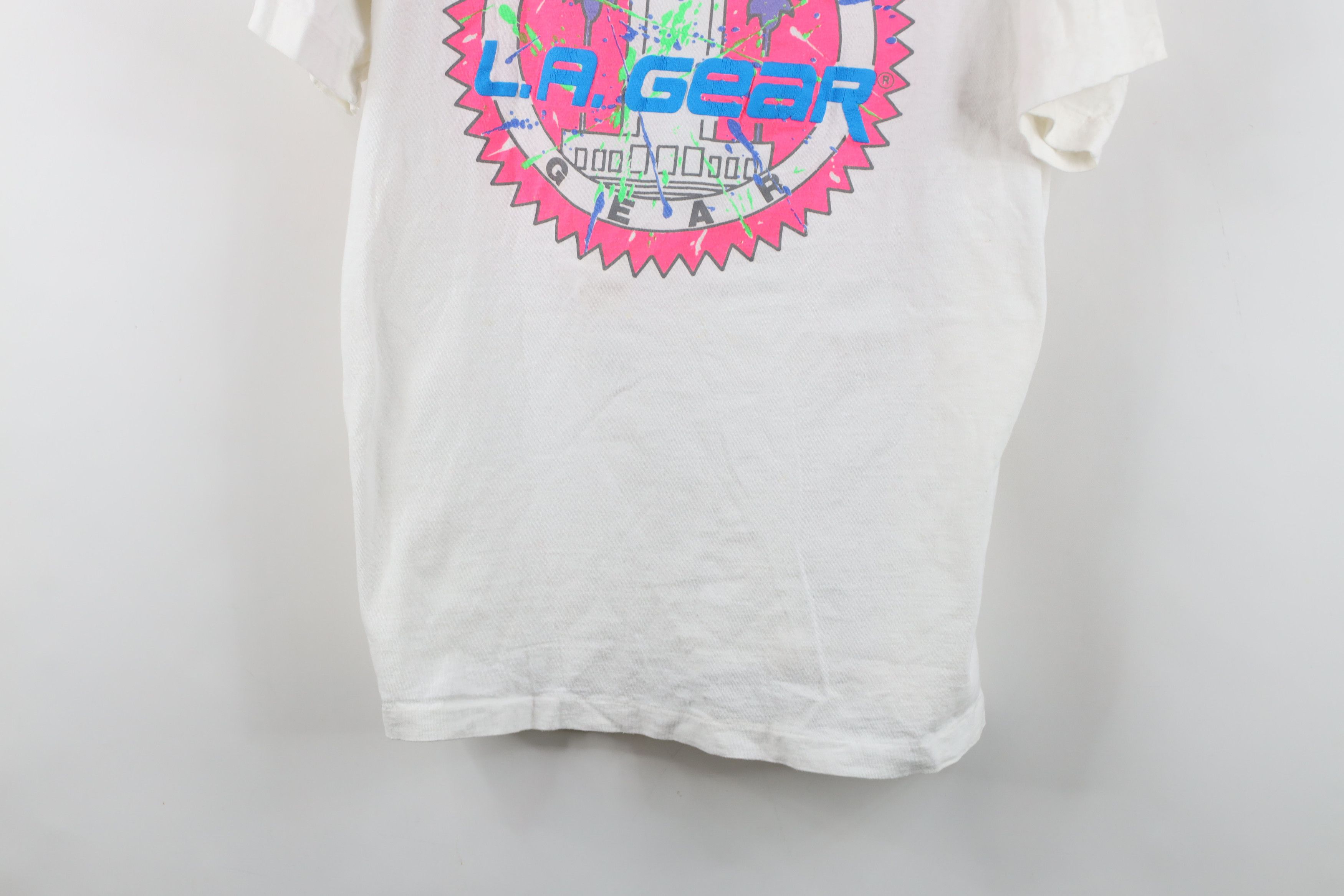 Vintage Vintage 90s LA Gear Spell Out Puff Paint T-Shirt White USA Size US XL / EU 56 / 4 - 3 Thumbnail