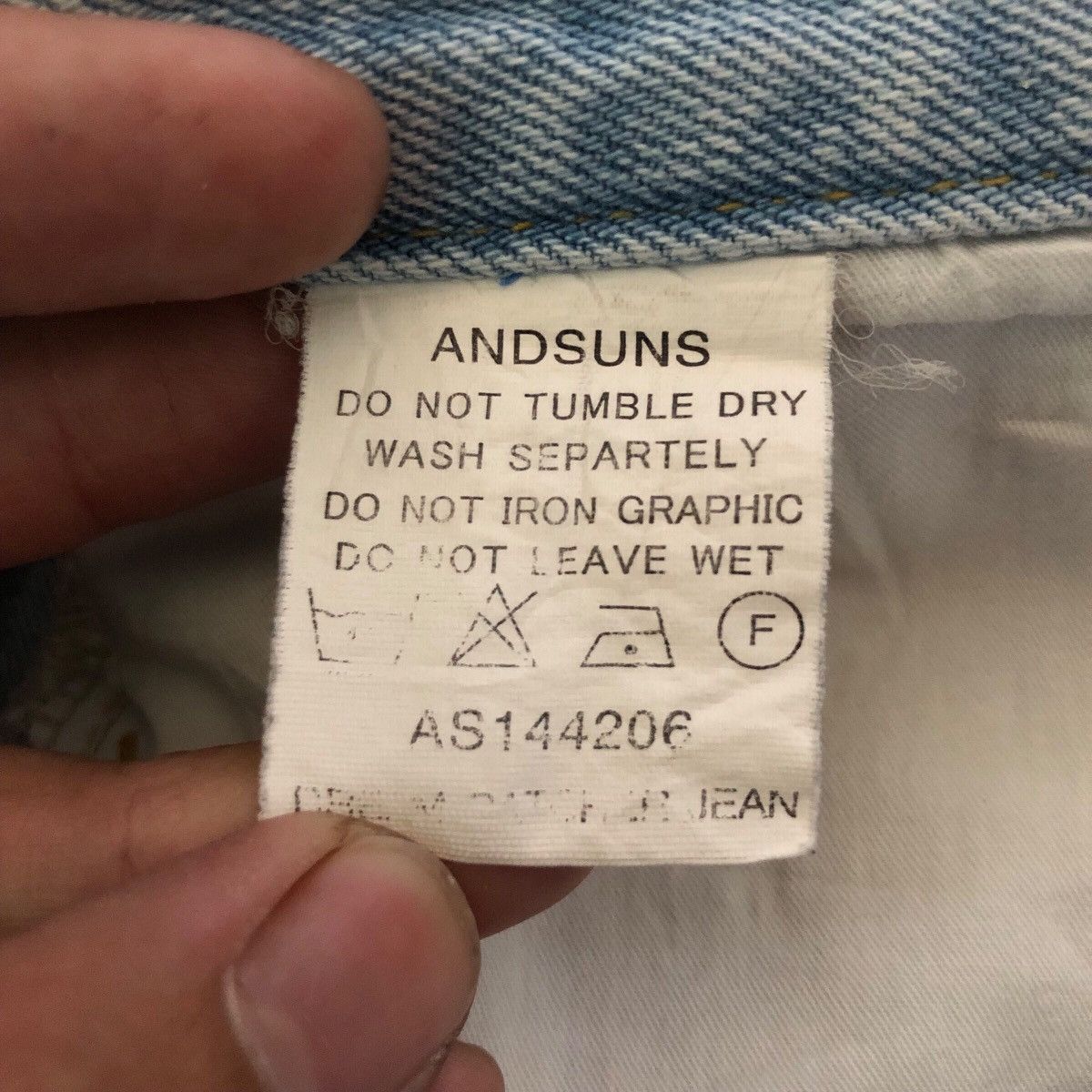 ANDSUNS Vintage And Suns Denim Jeans Size US 33 - 11 Thumbnail