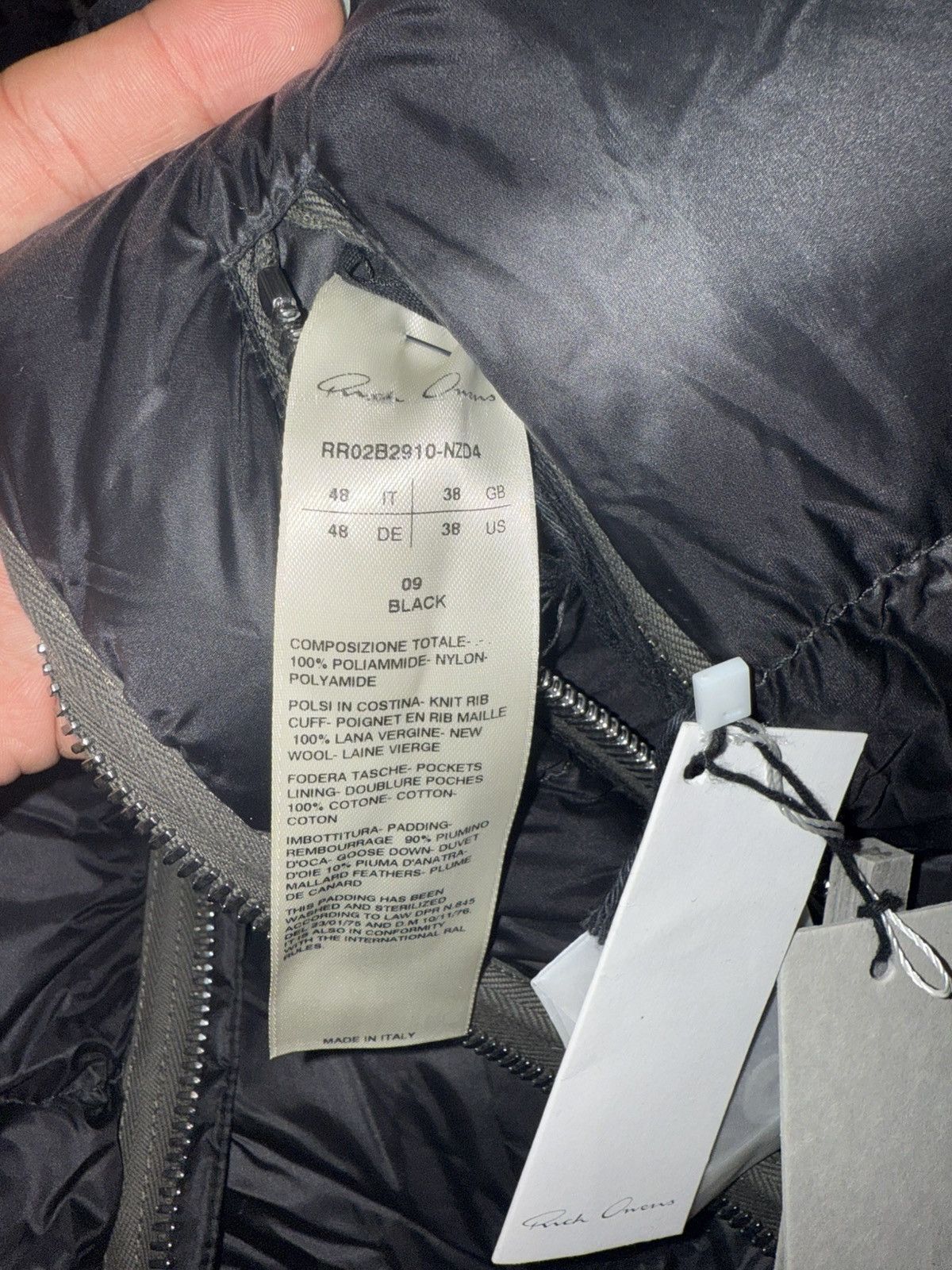 Rick Owens × Rick Owens Drkshdw Rick Owens • Black Jumbo Gimp Down Coat Size US M / EU 48-50 / 2 - 15 Thumbnail