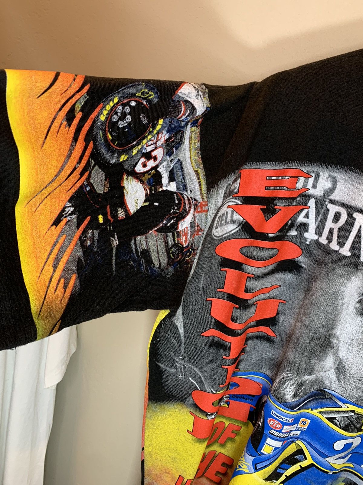 NASCAR *RARE* Vintage 90’s Dale Earnhardt NASCAR AOP Racing T-Shirt Size US L / EU 52-54 / 3 - 3 Thumbnail