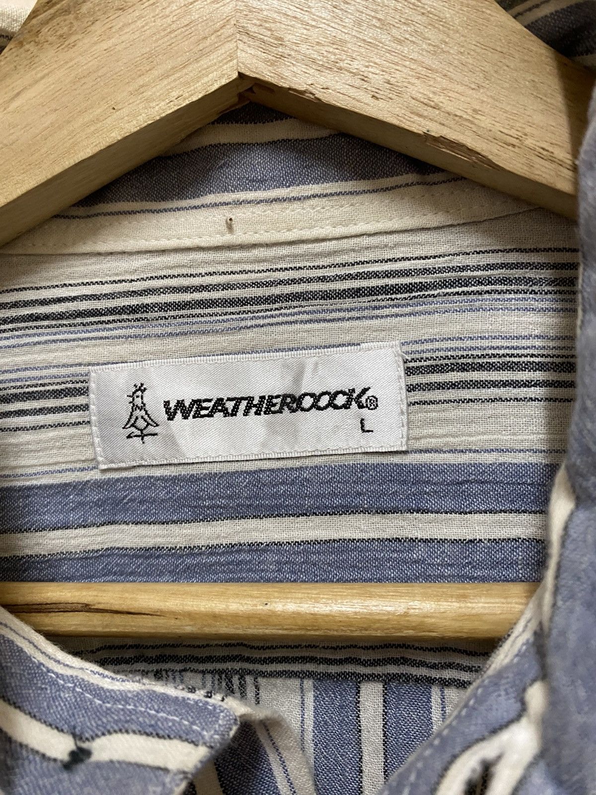 If Six Was Nine × The Unbranded Brand Weathercock Stripes Shirt Button Up Size L / US 10 / IT 46 - 6 Thumbnail