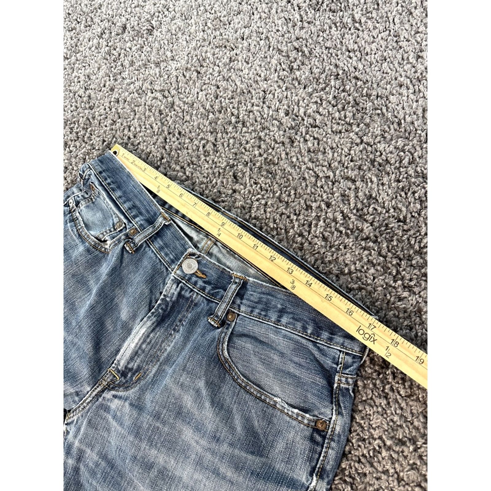 American Eagle Outfitters Vintage American Eagle Jeans Mens 34x33 Blue Light Wash Relaxed Y2K Size US 34 / EU 50 - 4 Thumbnail