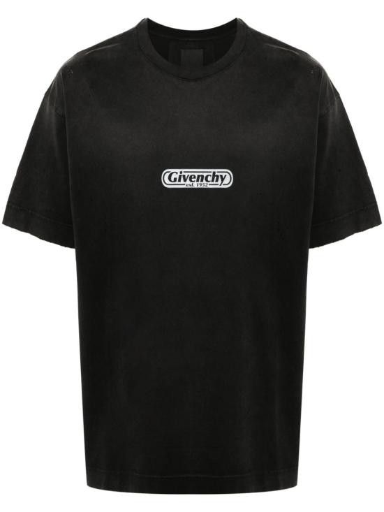 GIVENCHY｜ (BM71MG3YPS 001) T-shirt in cotton with GIVENCHY medallion in - black