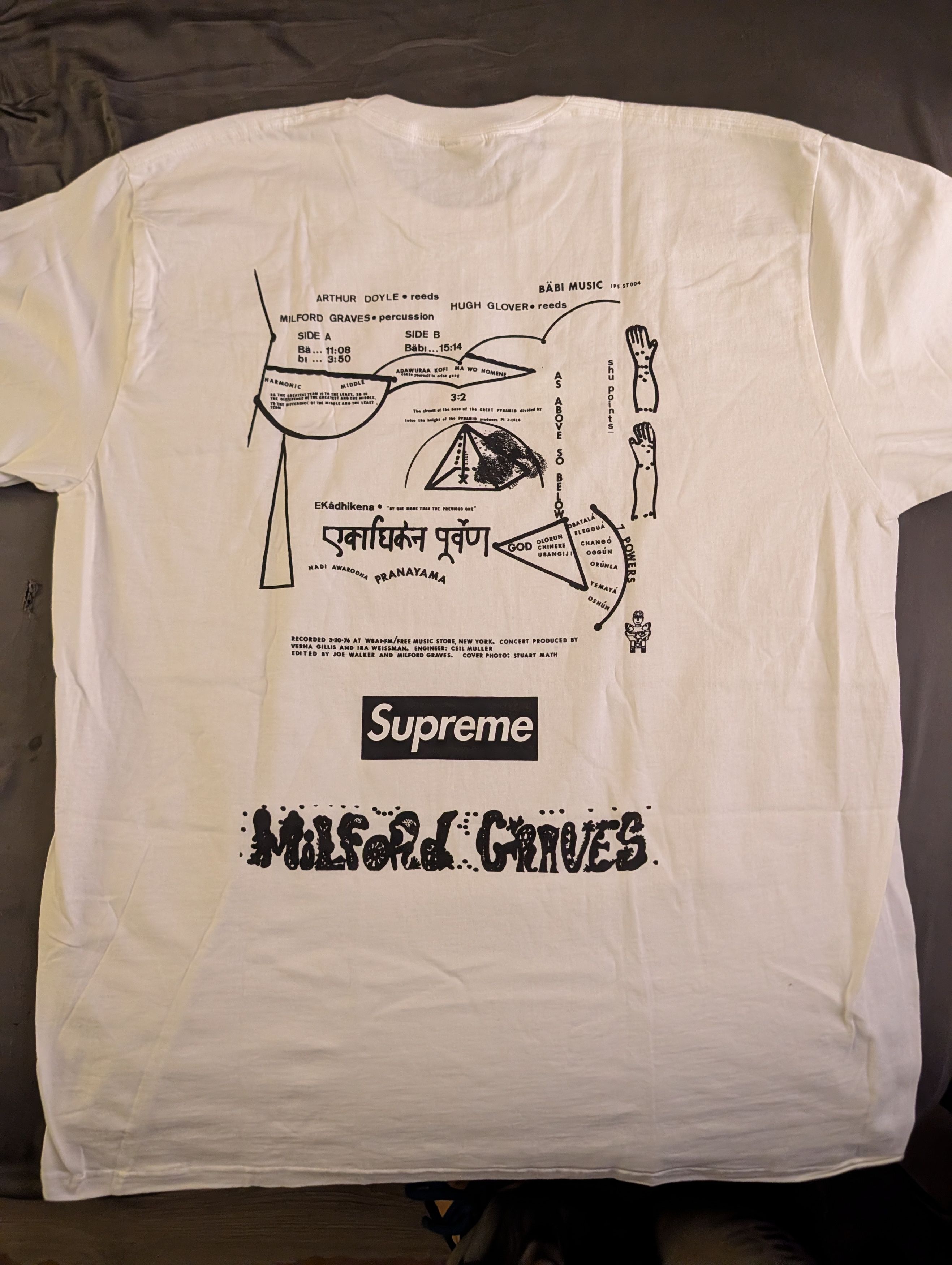 Supreme Supreme Milford Graves Tee XL White FW22 Size US XL / EU 56 / 4 - 1 Thumbnail